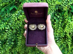 Vintage 18k Gold Floral Earrings by Asprey & Garrard Circa 1990