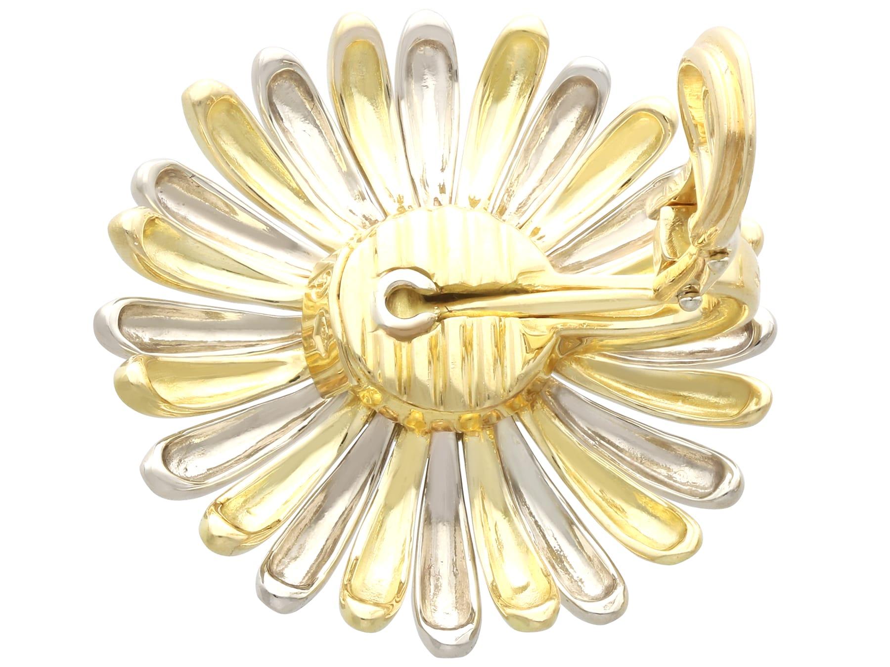 Vintage 18k Gold Floral Earrings by Asprey & Garrard Circa 1990 For Sale 5