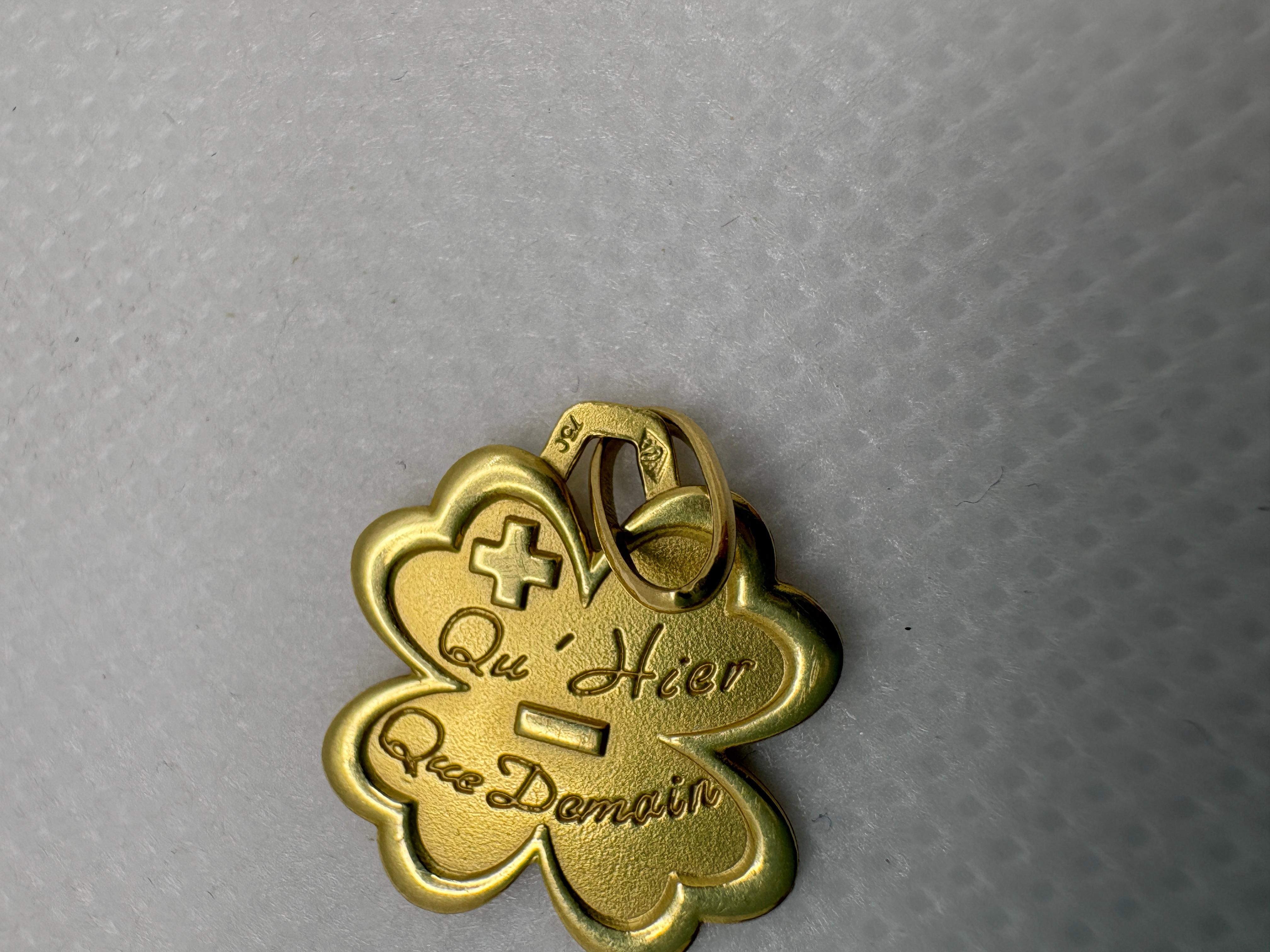 Vintage 18k Gold Four-Leaf Clover 