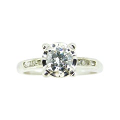 Vintage 18k Gold Genuine Natural Diamond Engagement Ring 3/4ct Total '#J4495'