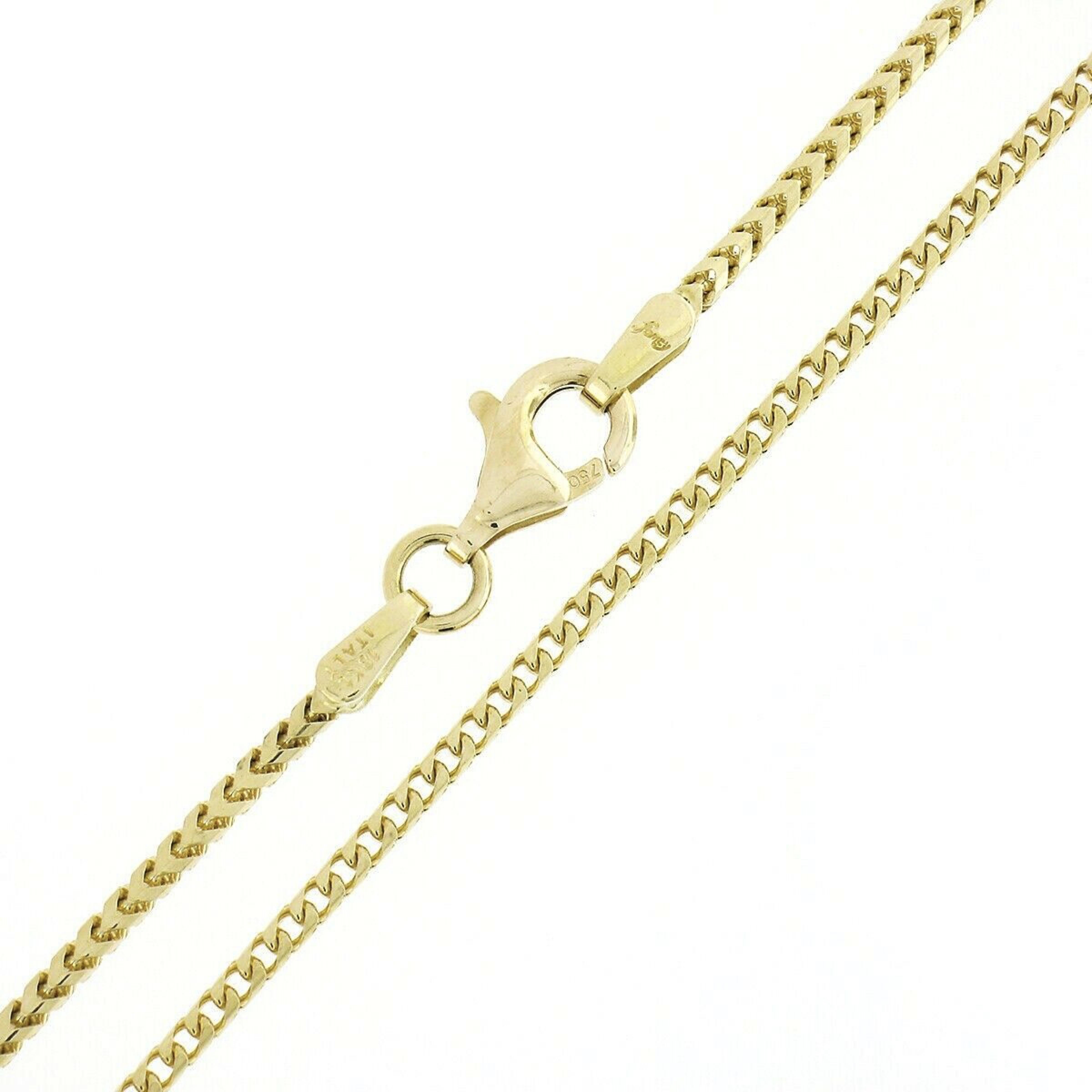 Vintage 18k Gold GIA Carved Emerald & Diamond Textured Dangle Pendant Necklace en vente 2