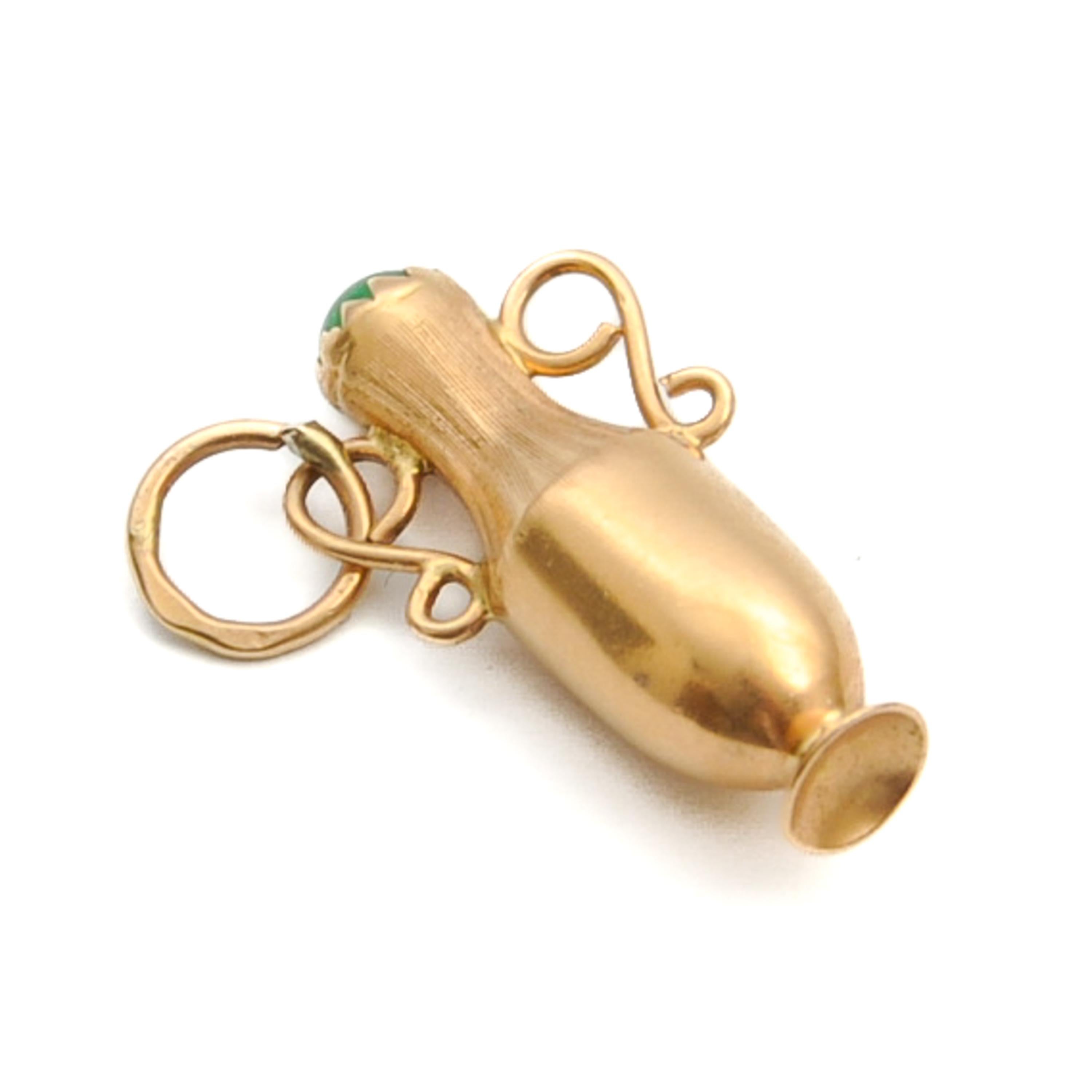 Vintage 18K Gold Greek Amphora Vase Jug Charm Pendant 3