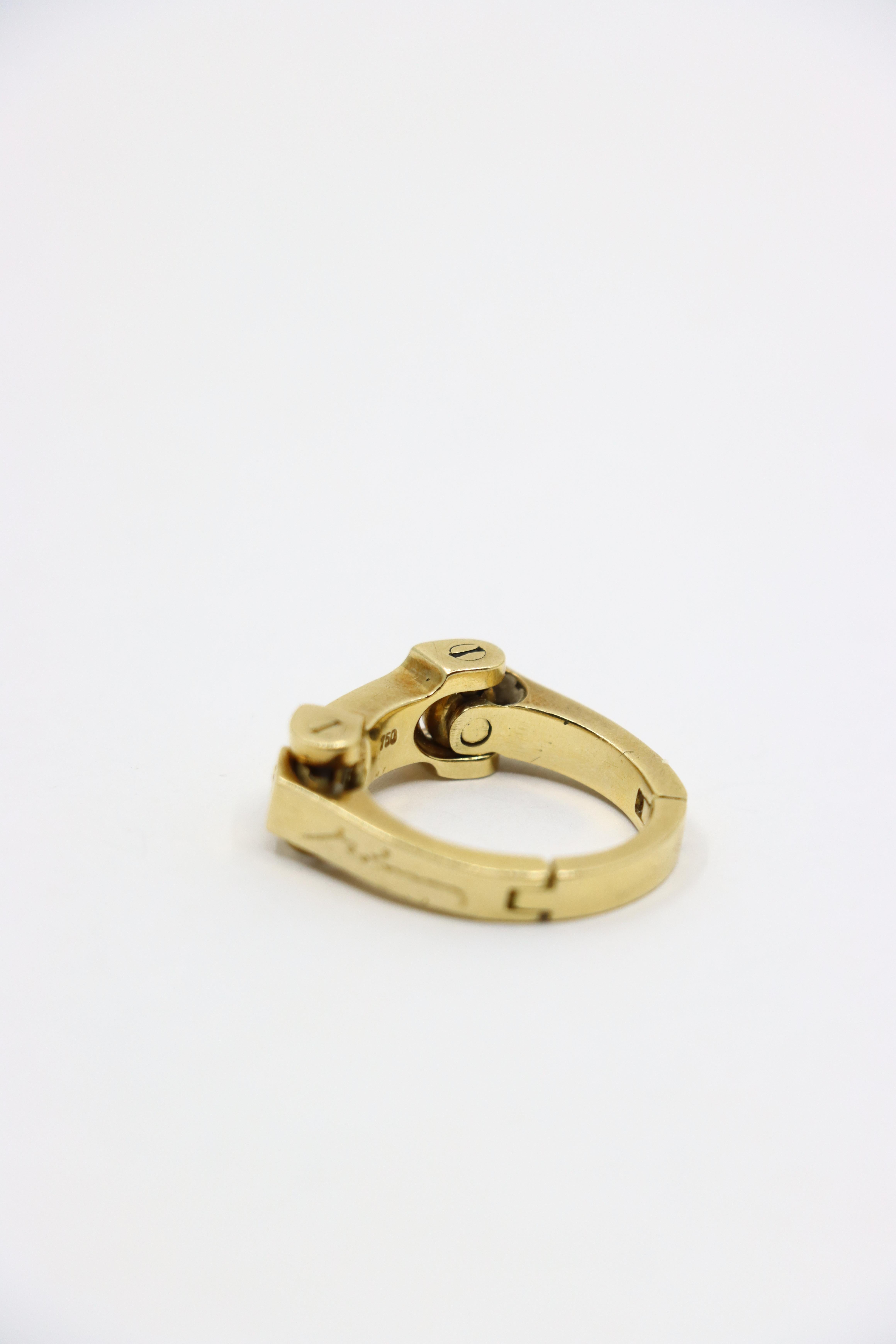 Bague à charnière en or 18K en vente 9