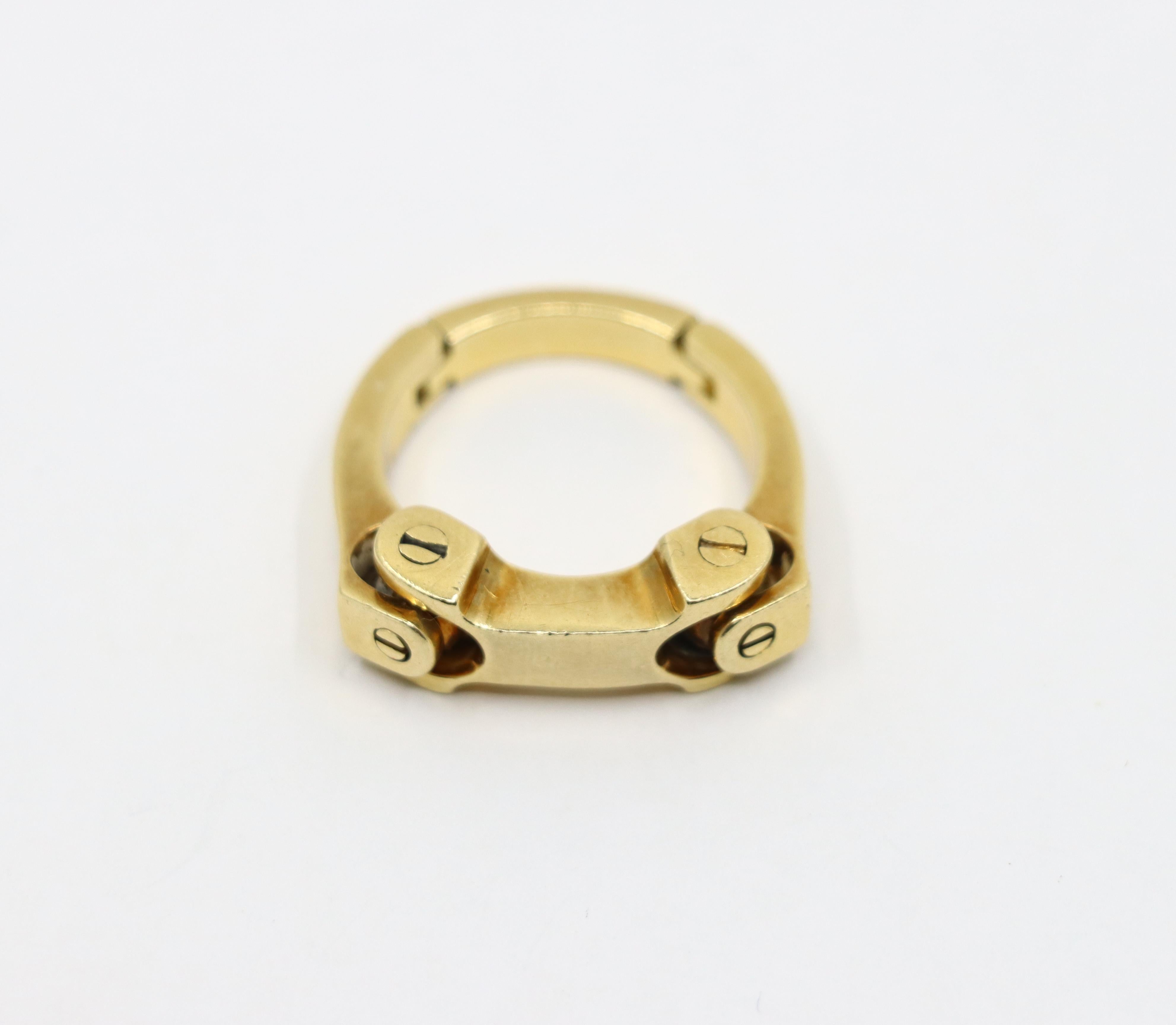 Bague à charnière en or 18K Bon état - En vente à Flushing, NY