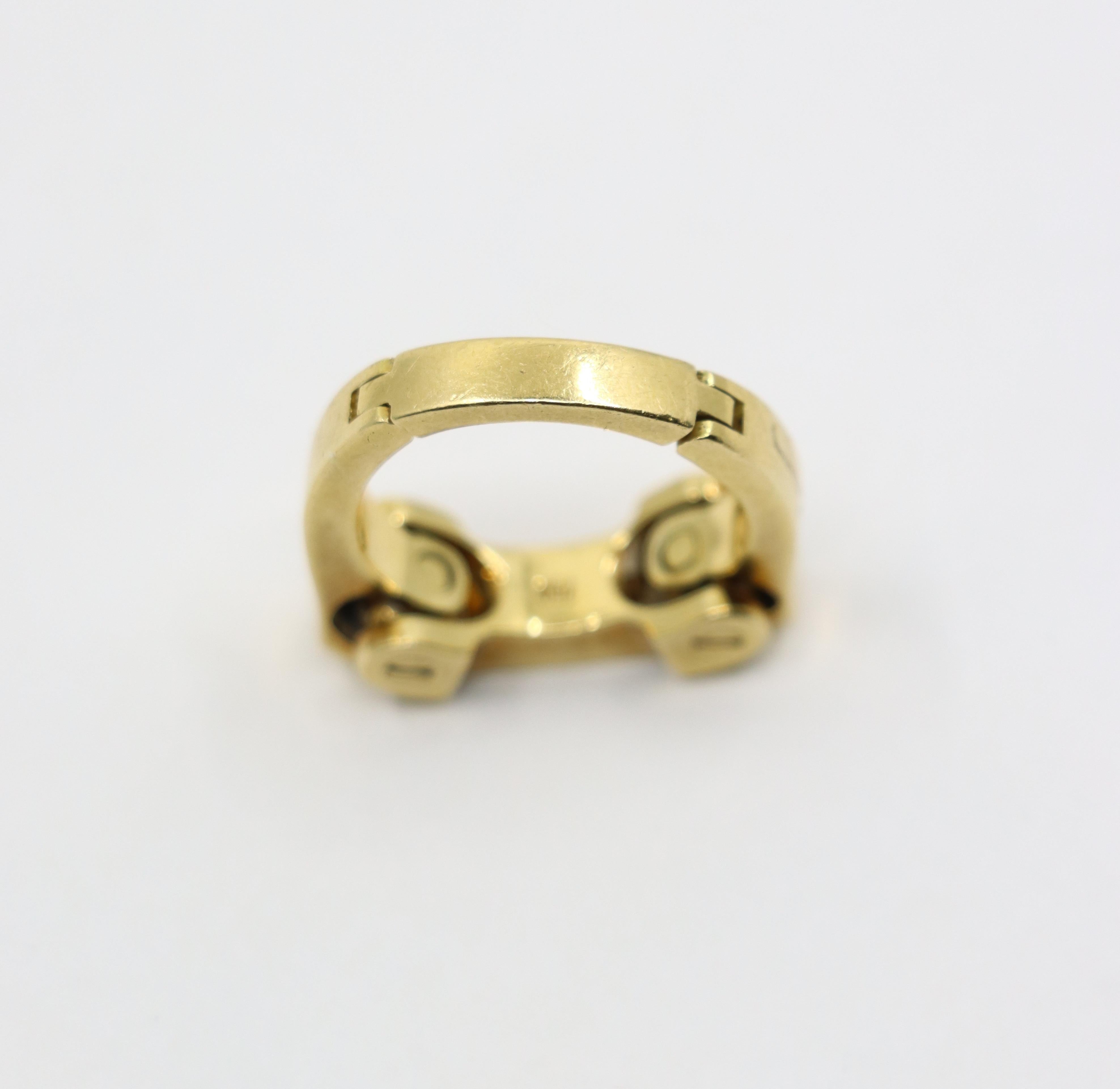 Bague à charnière en or 18K en vente 5