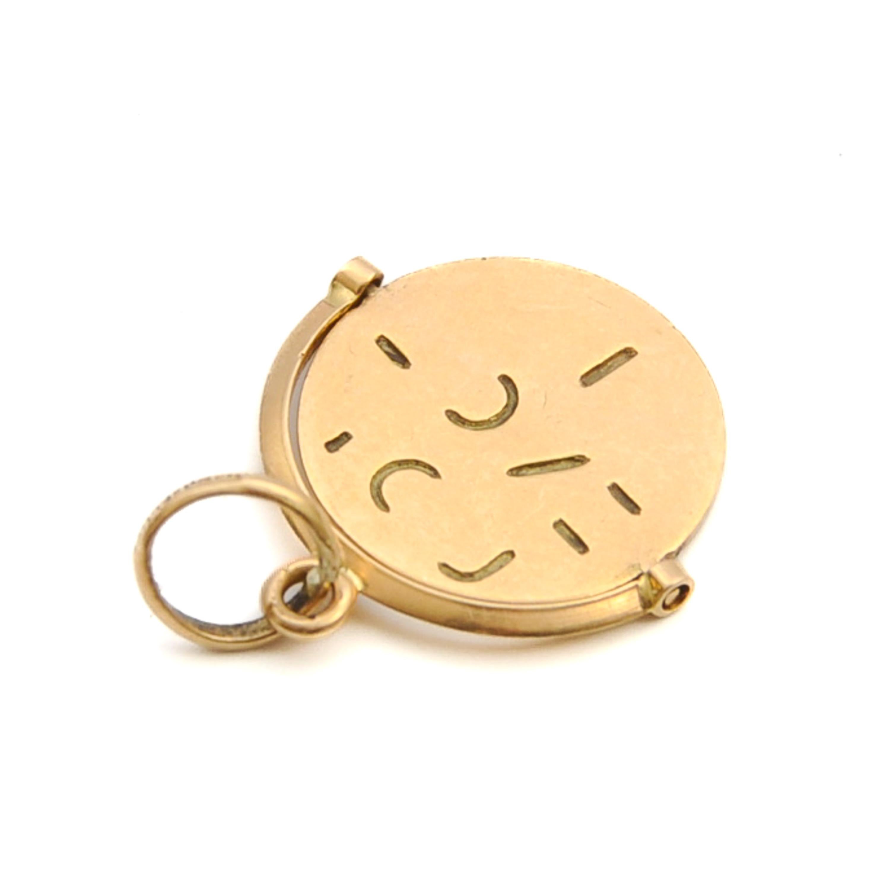 i love you spinning pendant