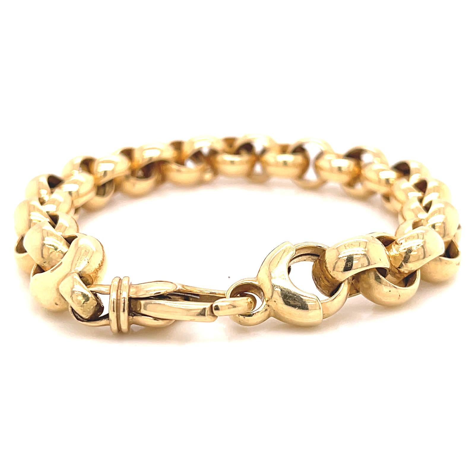 Vintage 18K Gold Interlocking Link Bracelet 1