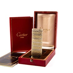 Vintage 18k Gold Jacket CARTIER Les Must Lighter in Box 1970s