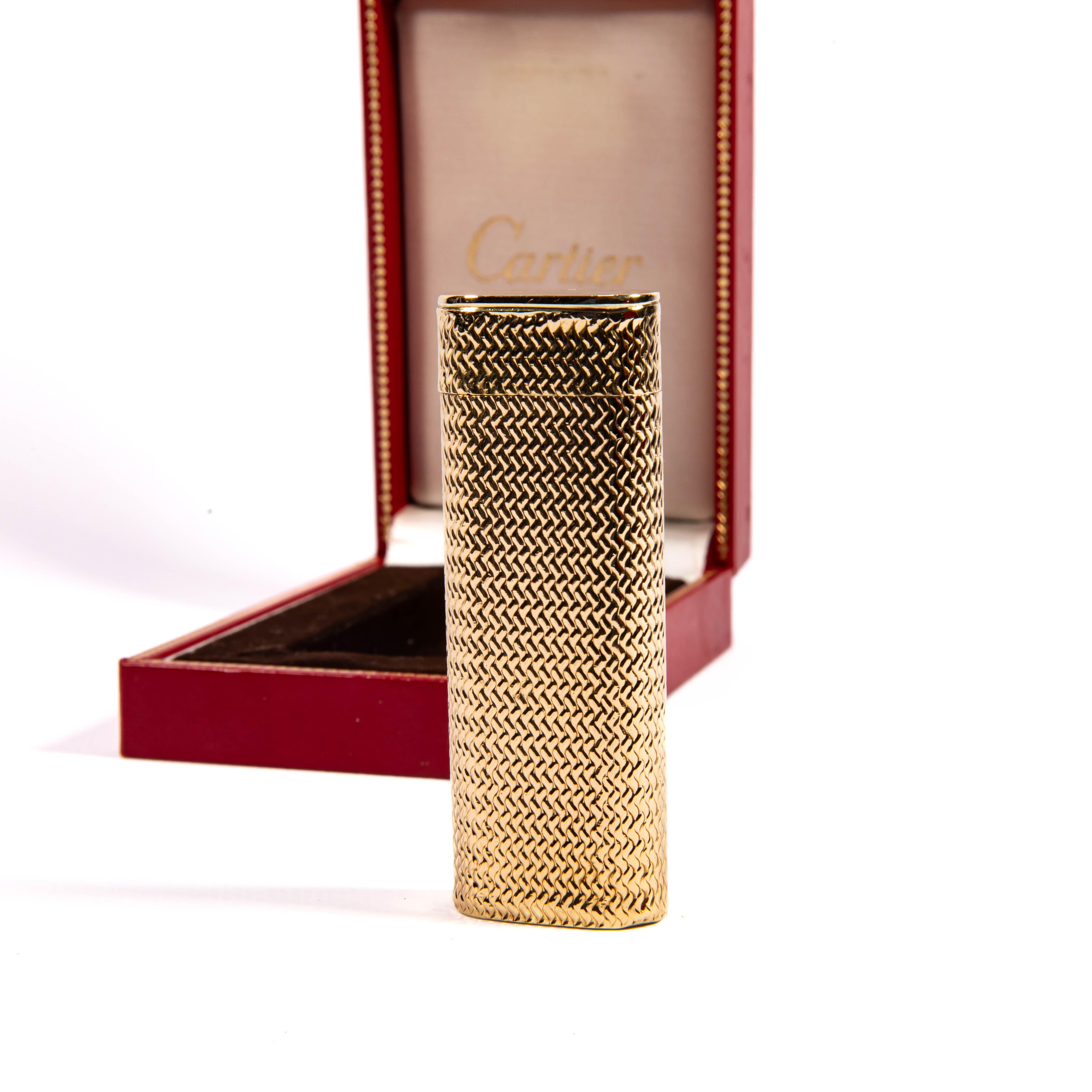 Vintage 18k Gold Jacket CARTIER Les Must Lights in Box 1970s Excellent état - En vente à DELFT, NL