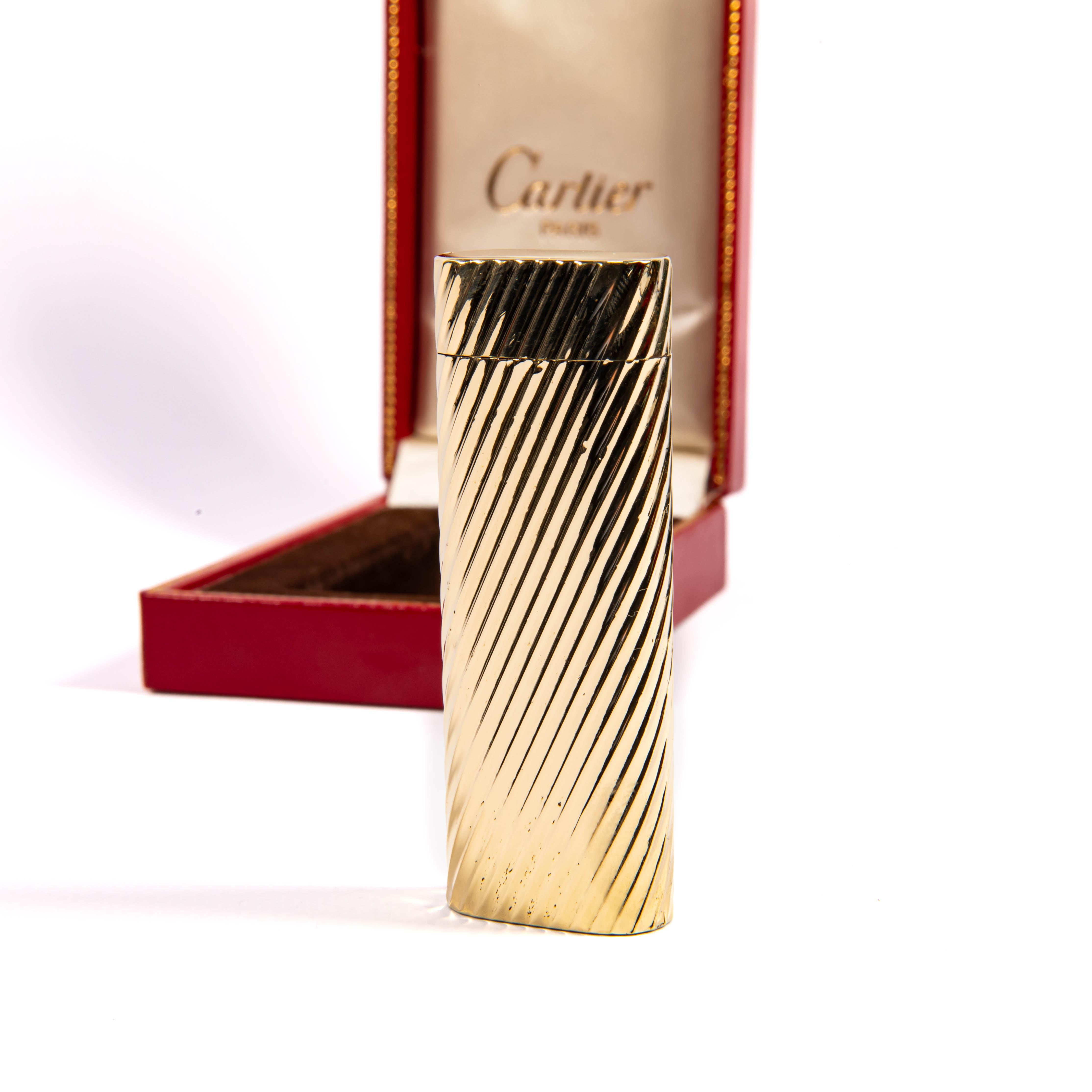 Vintage 18k Gold Jacket CARTIER Les Must Lights in Box 1970s en vente 1