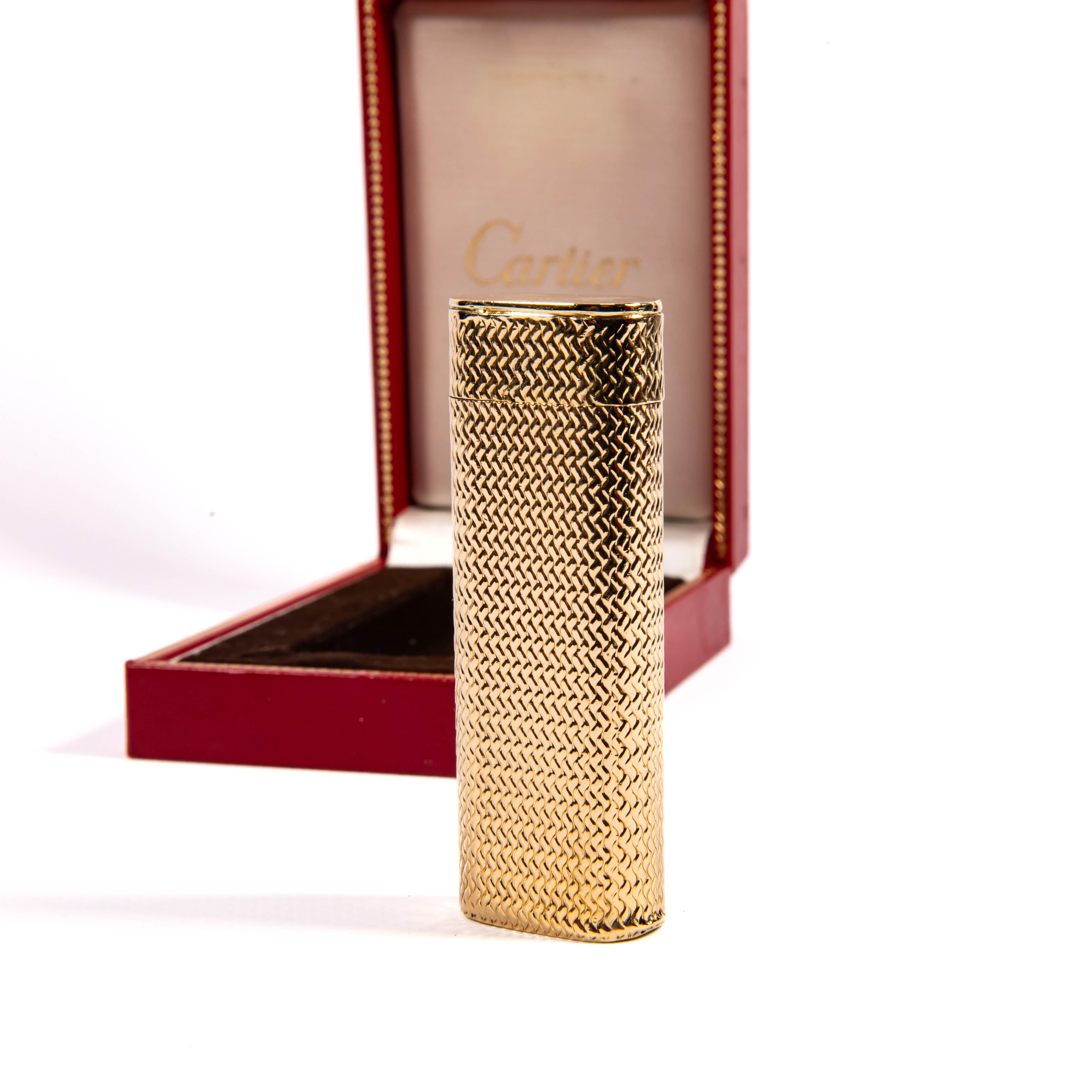 Vintage 18k Gold Jacket CARTIER Les Must Lights in Box 1970s en vente 1