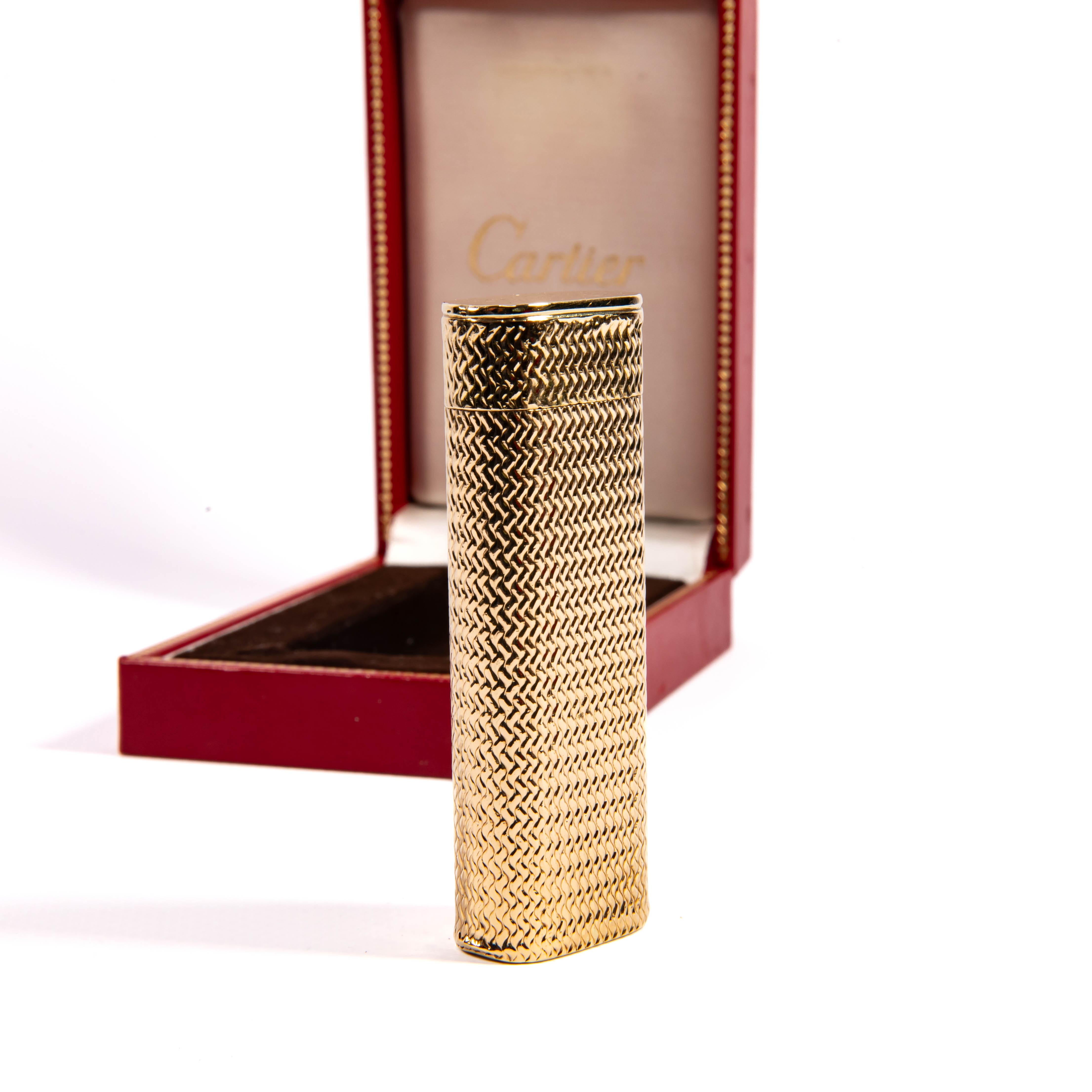 Vintage 18k Gold Jacket CARTIER Les Must Lights in Box 1970s en vente 2