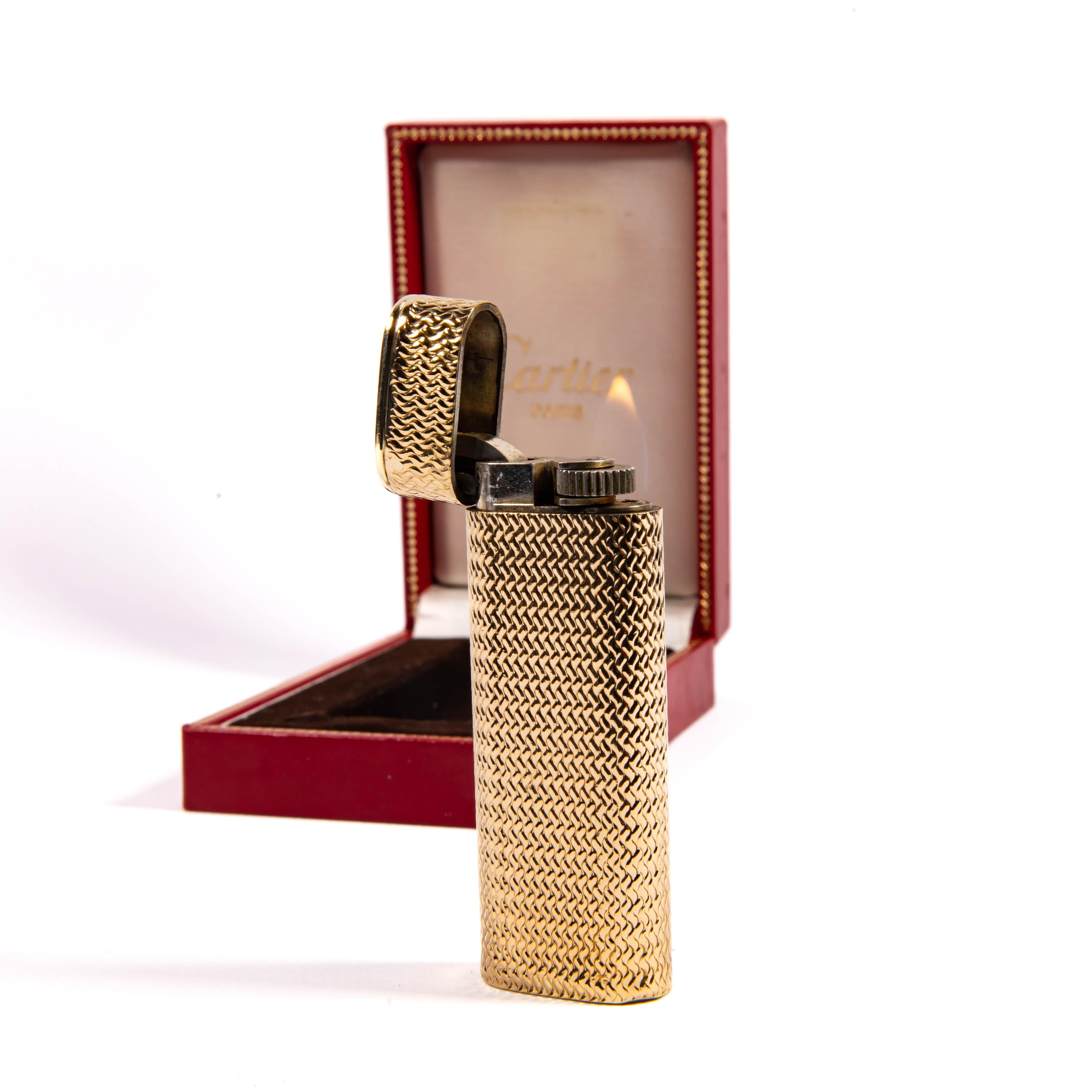 Vintage 18k Gold Jacket CARTIER Les Must Lights in Box 1970s en vente 3