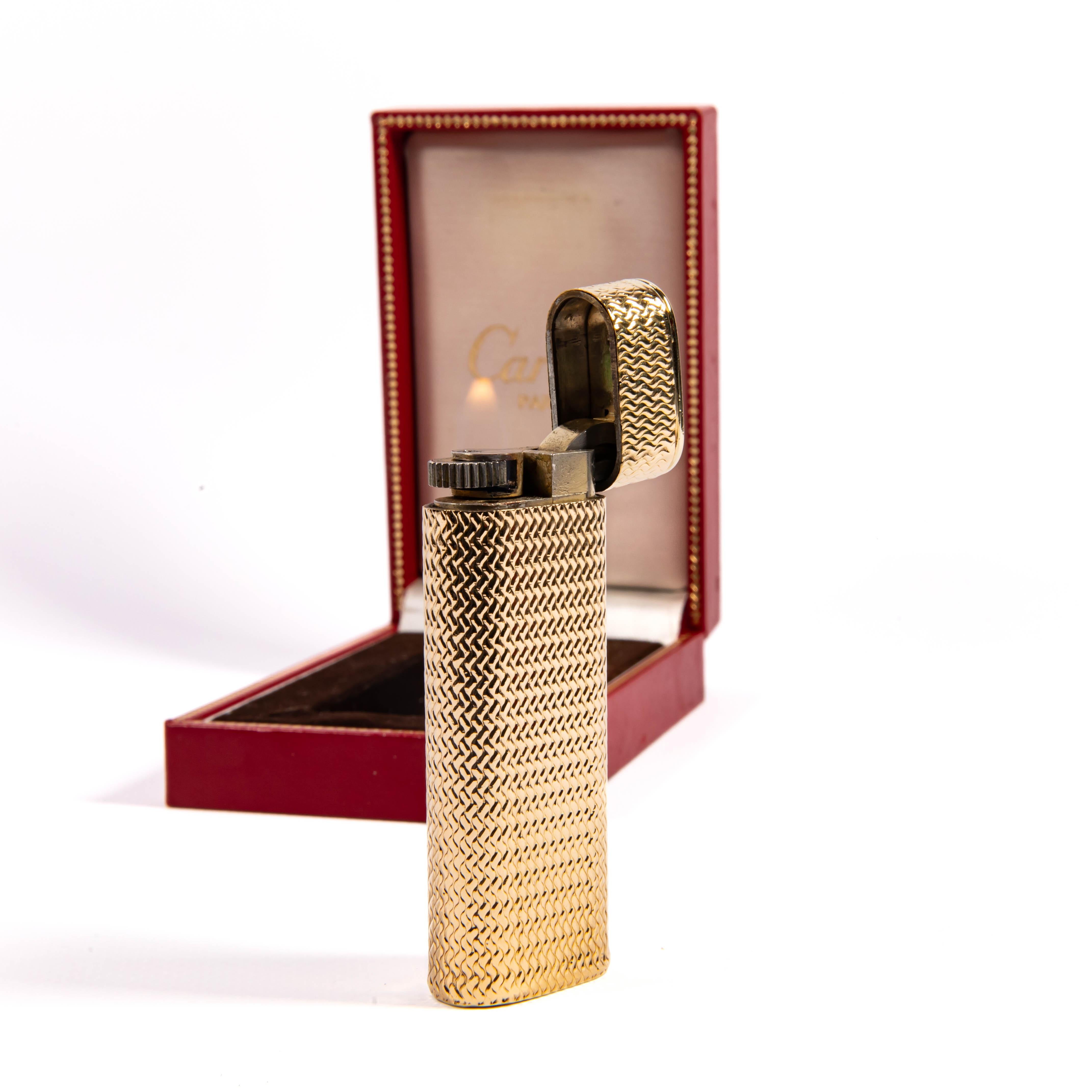 Vintage 18k Gold Jacket CARTIER Les Must Lights in Box 1970s en vente 4