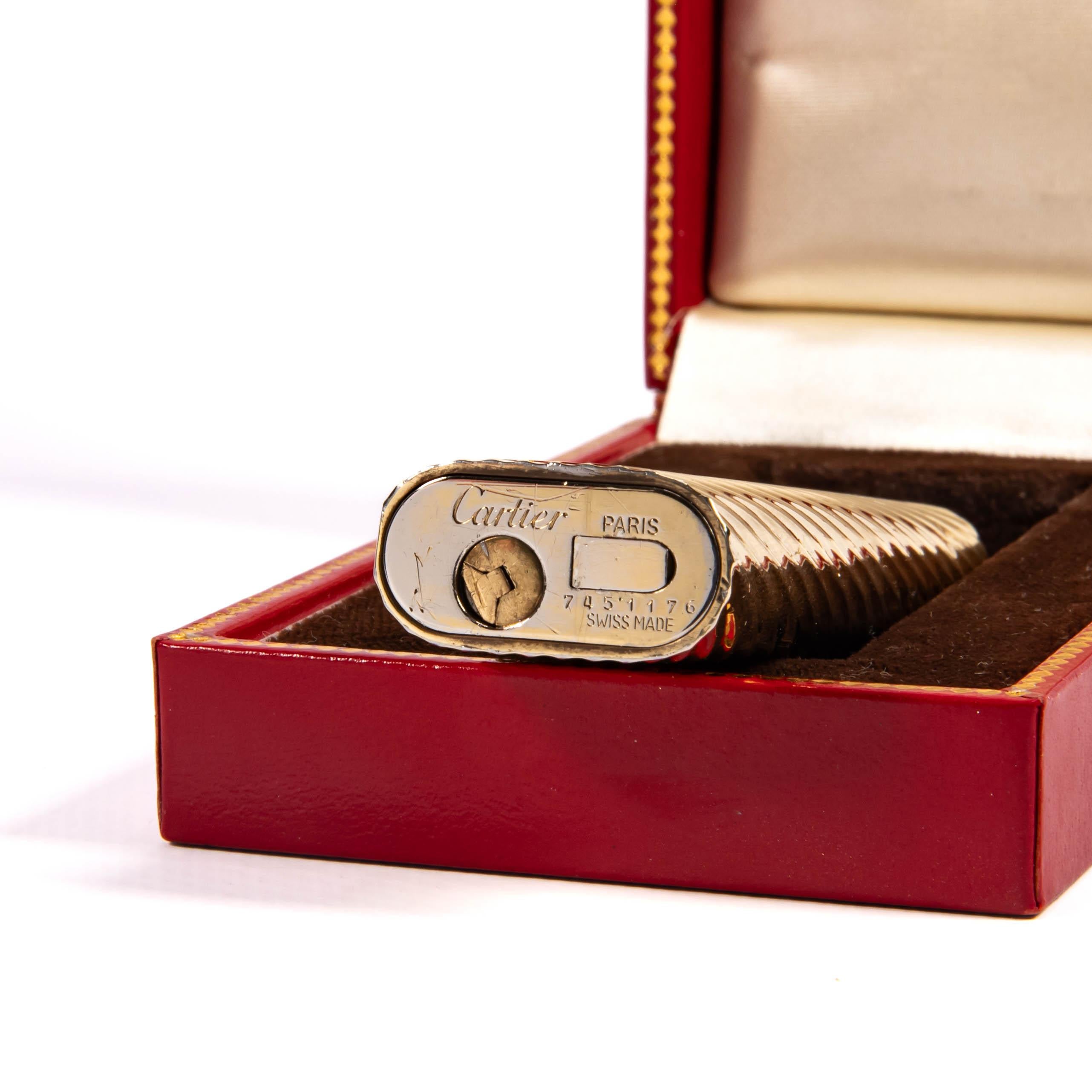 Vintage 18k Gold Jacket CARTIER Les Must Lights in Box 1970s en vente 5