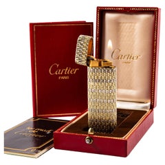 Vintage 18k Gold Jacket CARTIER Les Must Lighter in Box 1970s