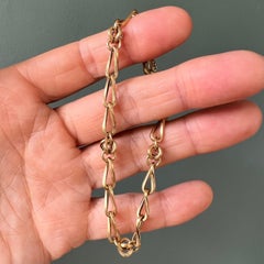 Vintage 18K Yellow Gold Knot Chain Bracelet, Italy, Late 20th Century