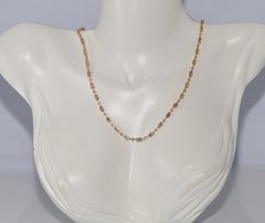 Collar Vintage de Oro de 18k con Diamantes Naturales talla Baguette y talla Brillante