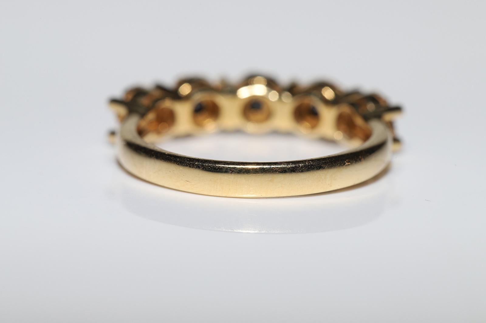Vintage 18k Gold Natural Diamond Decorated Engagement Band Ring  For Sale 10