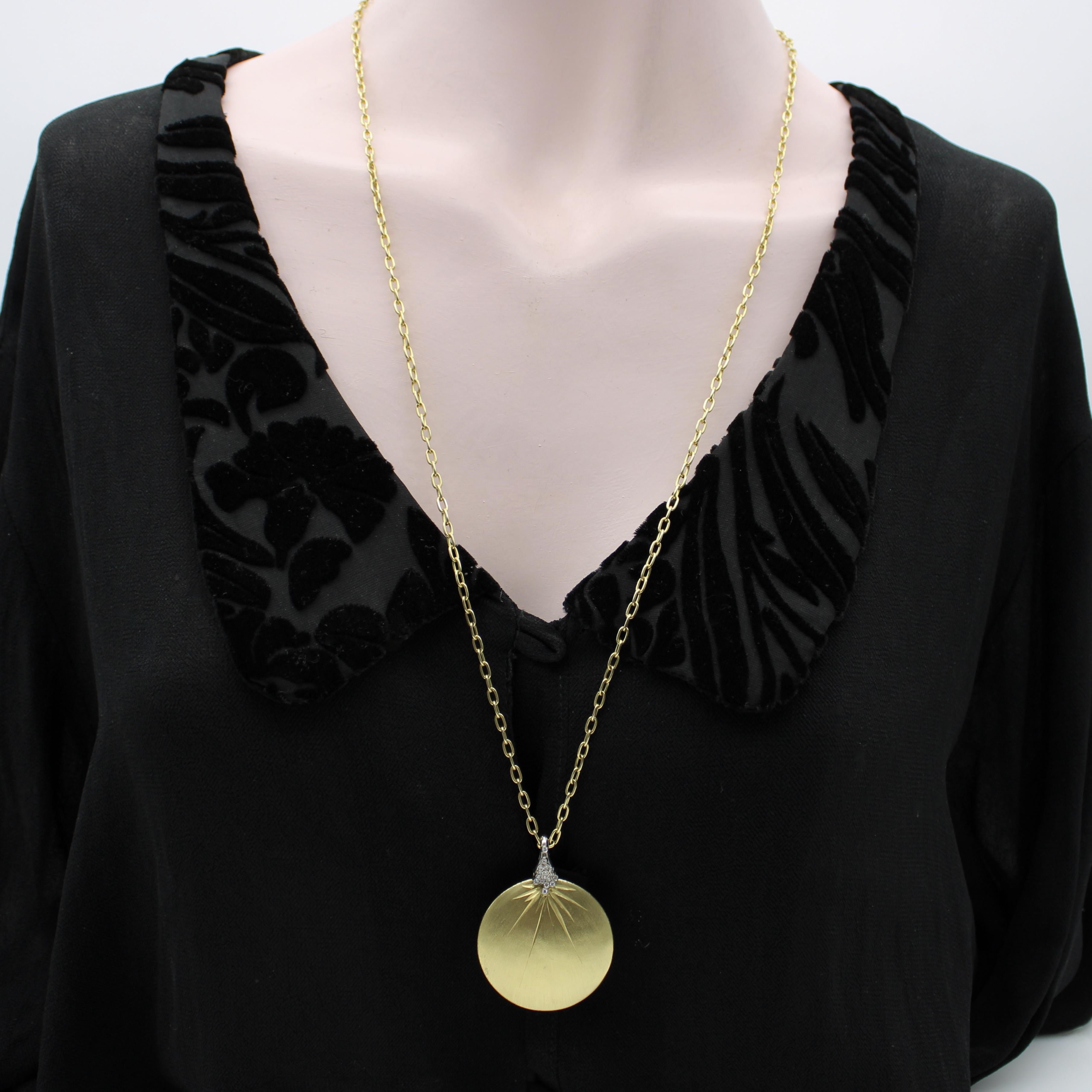 Vintage 18K Gold Open Link Italian Long Chain For Sale 1
