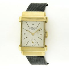 Vintage 18k Gold Patek Philippe Top Hat Wrist Watch Ref 1450 Signed Dial