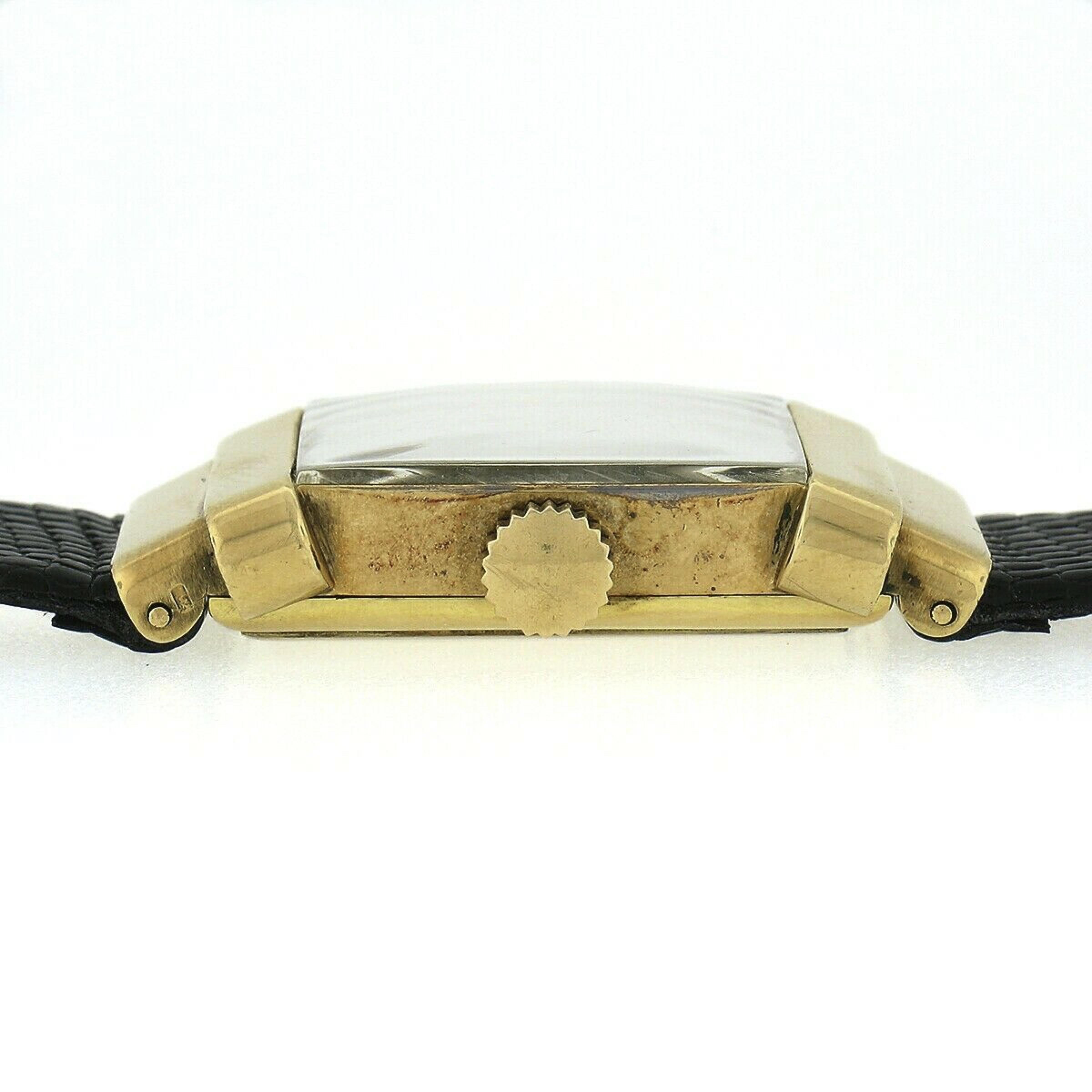 Patek Philippe Montre-bracelet vintage à chapeau en or 18 carats avec cadran signé, réf. 1450 1