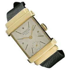 Orologio da polso Patek Philippe Top Hat d'epoca in oro 18k Ref 1450 con quadrante firmato
