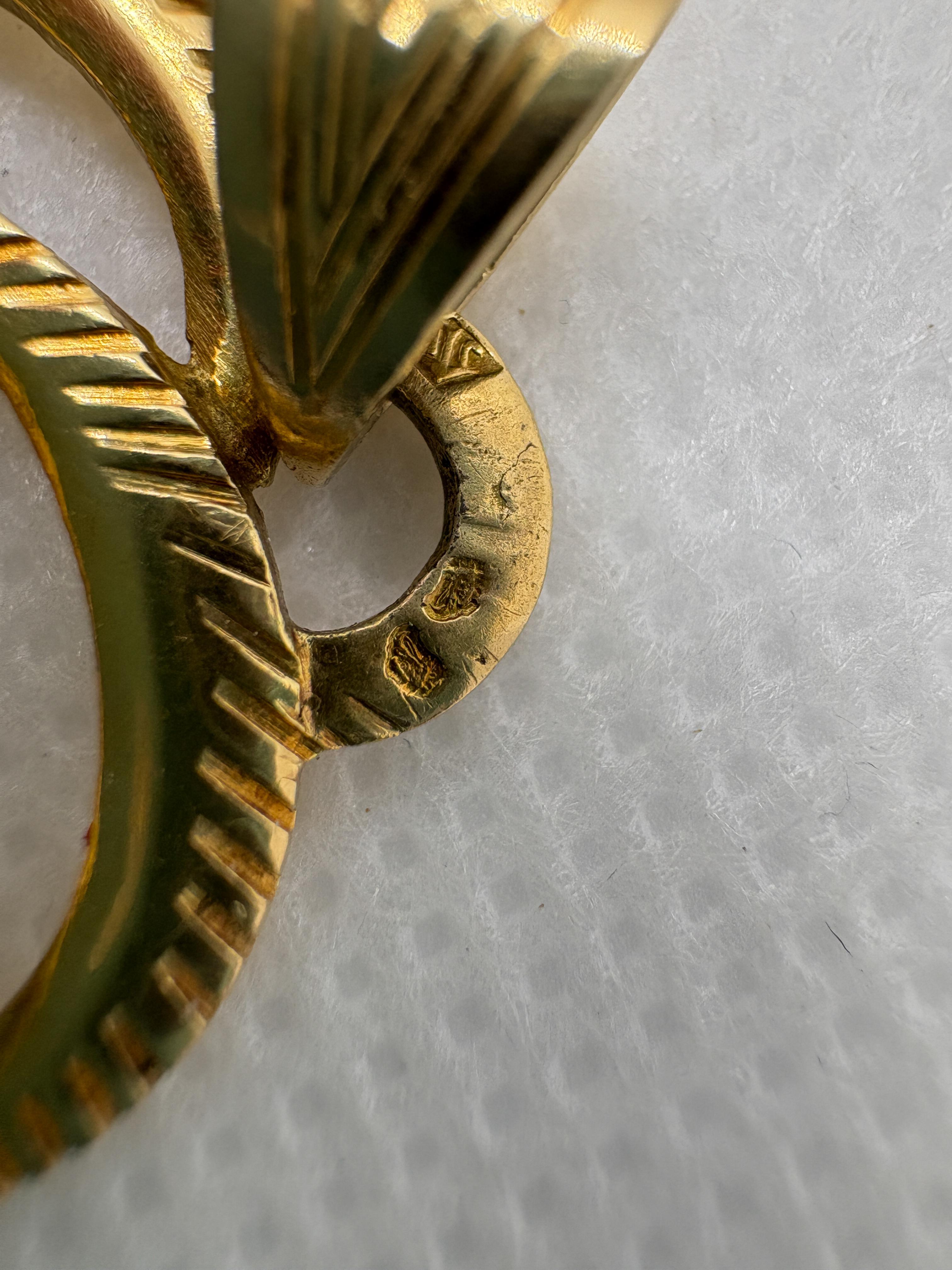 Pendentif Vintage en or 18k représentant une pièce de 20 Francs Cérès (1851 A) - Aigle Français en vente 5