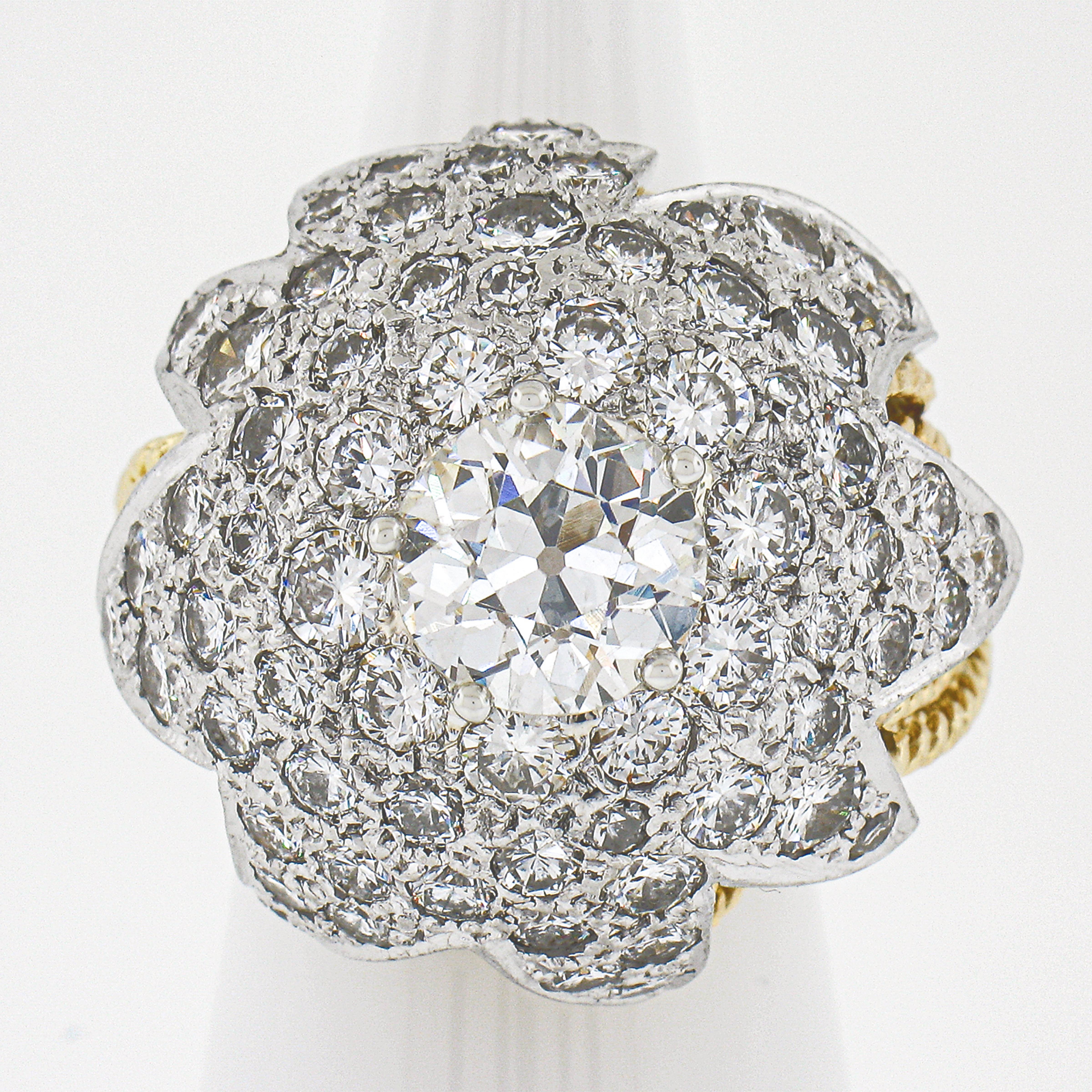 --Pietre: --
(1) Diamante naturale autentico - taglio europeo antico - incastonato a più punte - colore I - purezza SI2 - 1,95ct (esatto - certificato) ** Vedi i dettagli della certificazione qui sotto per informazioni complete **
Numerosi diamanti