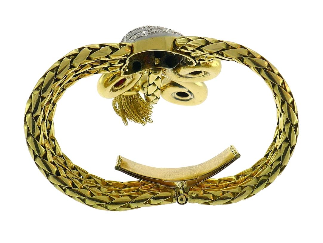 Vintage 18k Gold Retro Tassel Bracelet Signed CFC Sweden 1