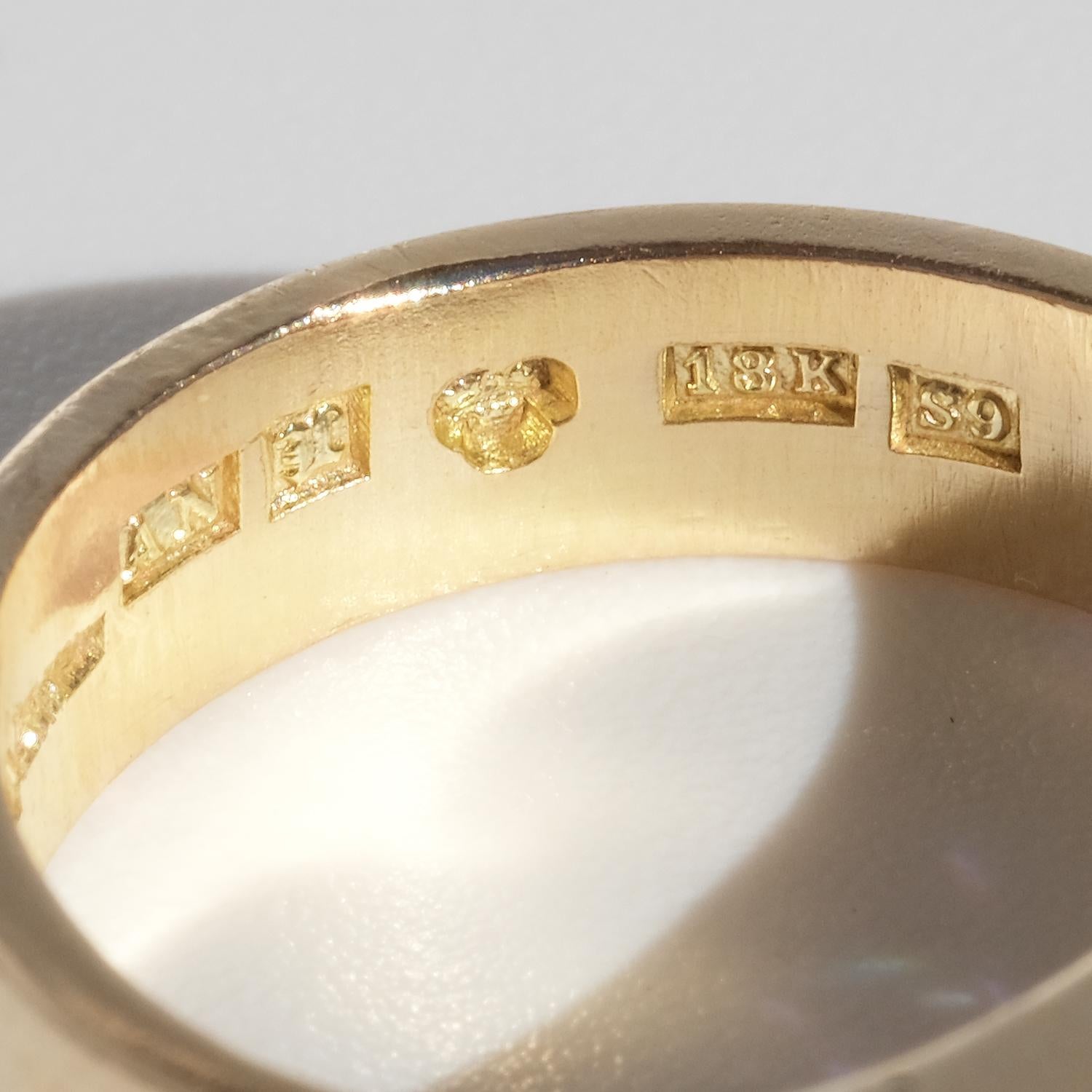 Vintage 18k Gold Ring by master Wiwen Nilsson Made Year 1968 3