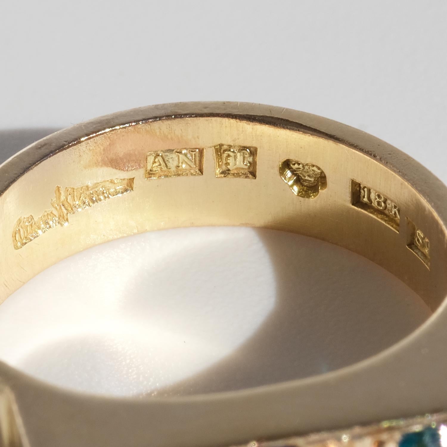 Vintage 18k Gold Ring by master Wiwen Nilsson Made Year 1968 4
