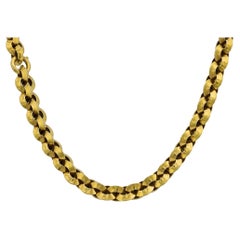 Collar de eslabones Rolo vintage de oro de 18 quilates de 25 pulgadas