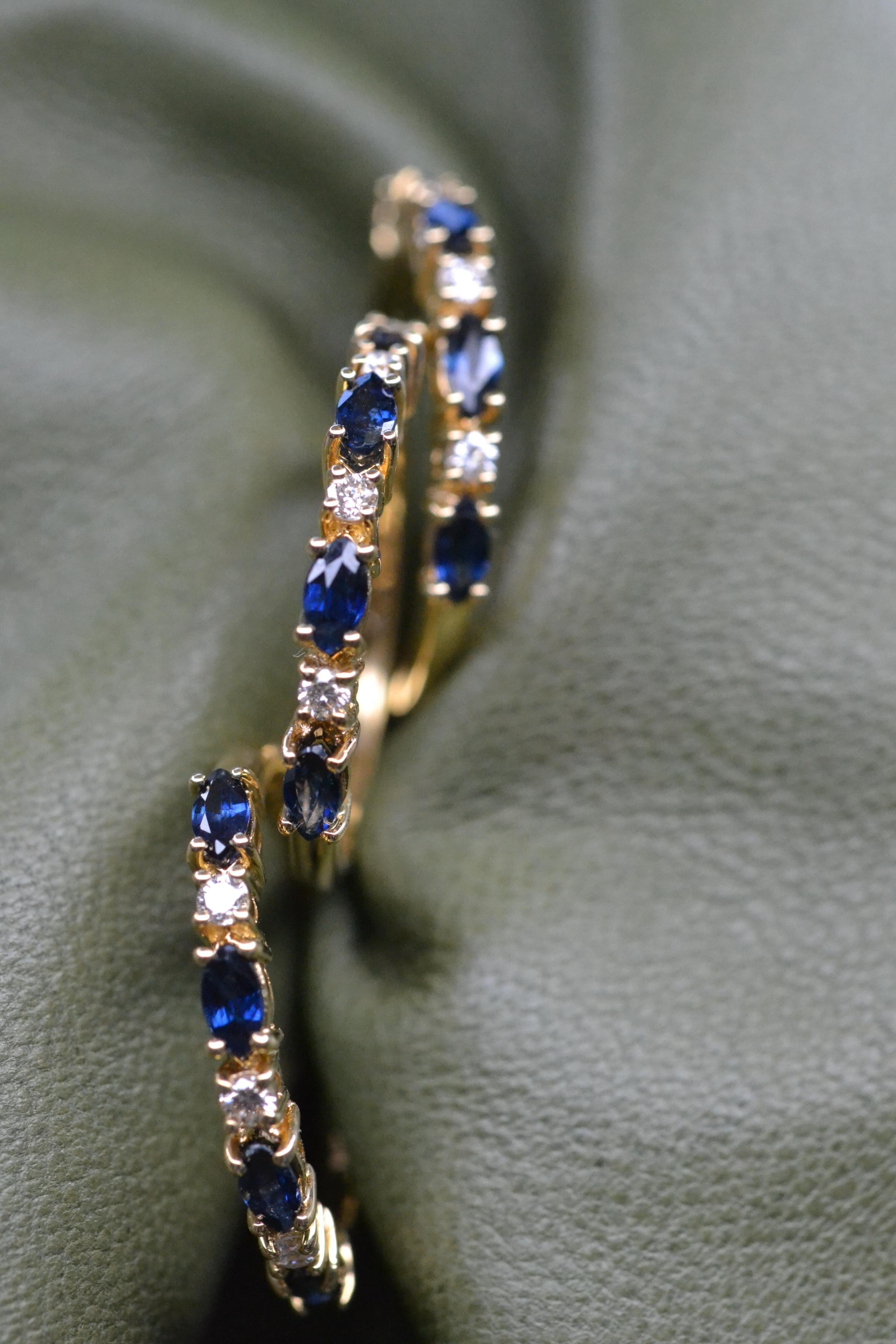Vintage 18k Gold Sapphire and Diamond Marquise Ring

This 4-stone marquise ring from the 80s is the perfect delicate piece to compliment any outfit. You can wear it alone for an everyday aesthetic or stack several rings together for a special