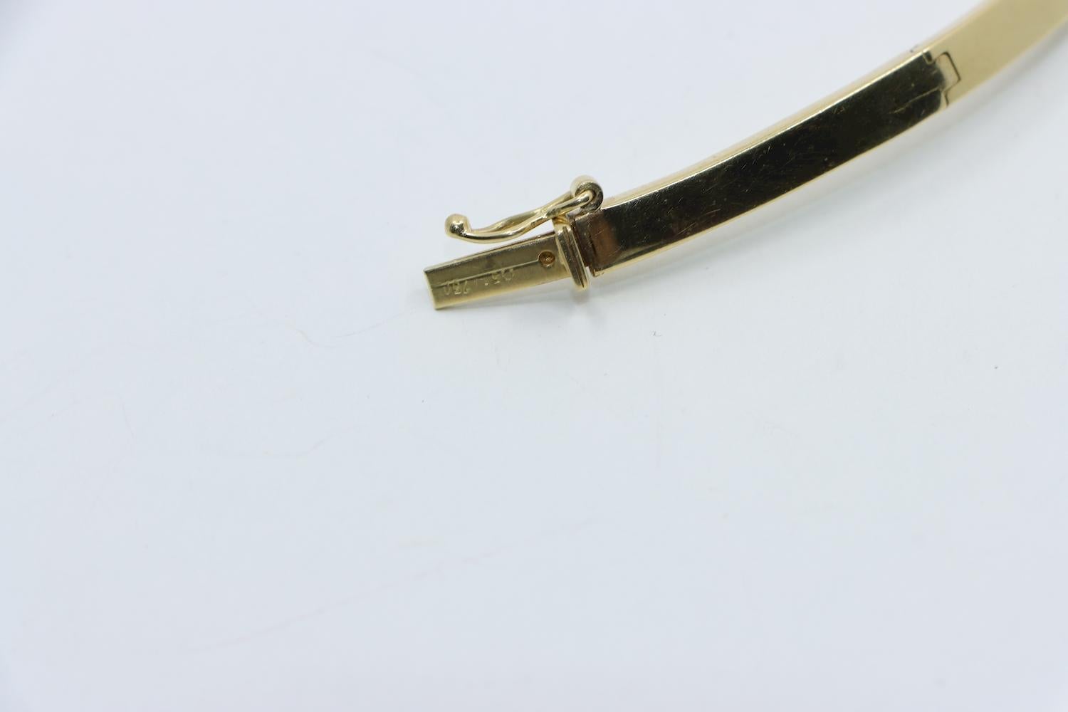 Vintage 18K Gold Sapphire Diamond Torque Necklace For Sale 11