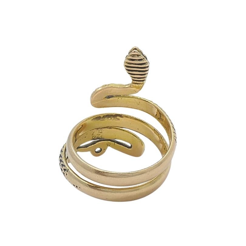 Anello serpente d'epoca in oro 18k Design/One in vendita 1