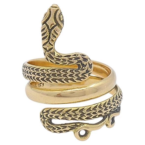 Anello serpente d'epoca in oro 18k Design/One