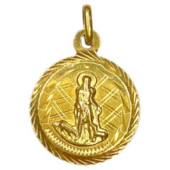 Vintage 18K Gold Spanish Religious Pendant
