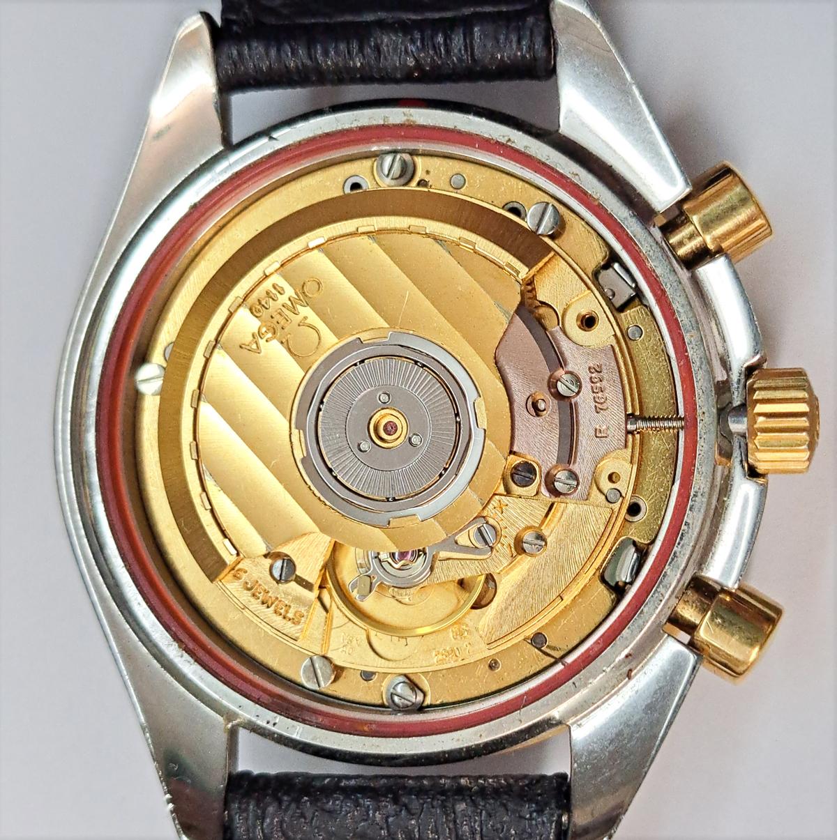 Men's Vintage 18k Gold stainless steel Omega Speedmaster Automatic Watch