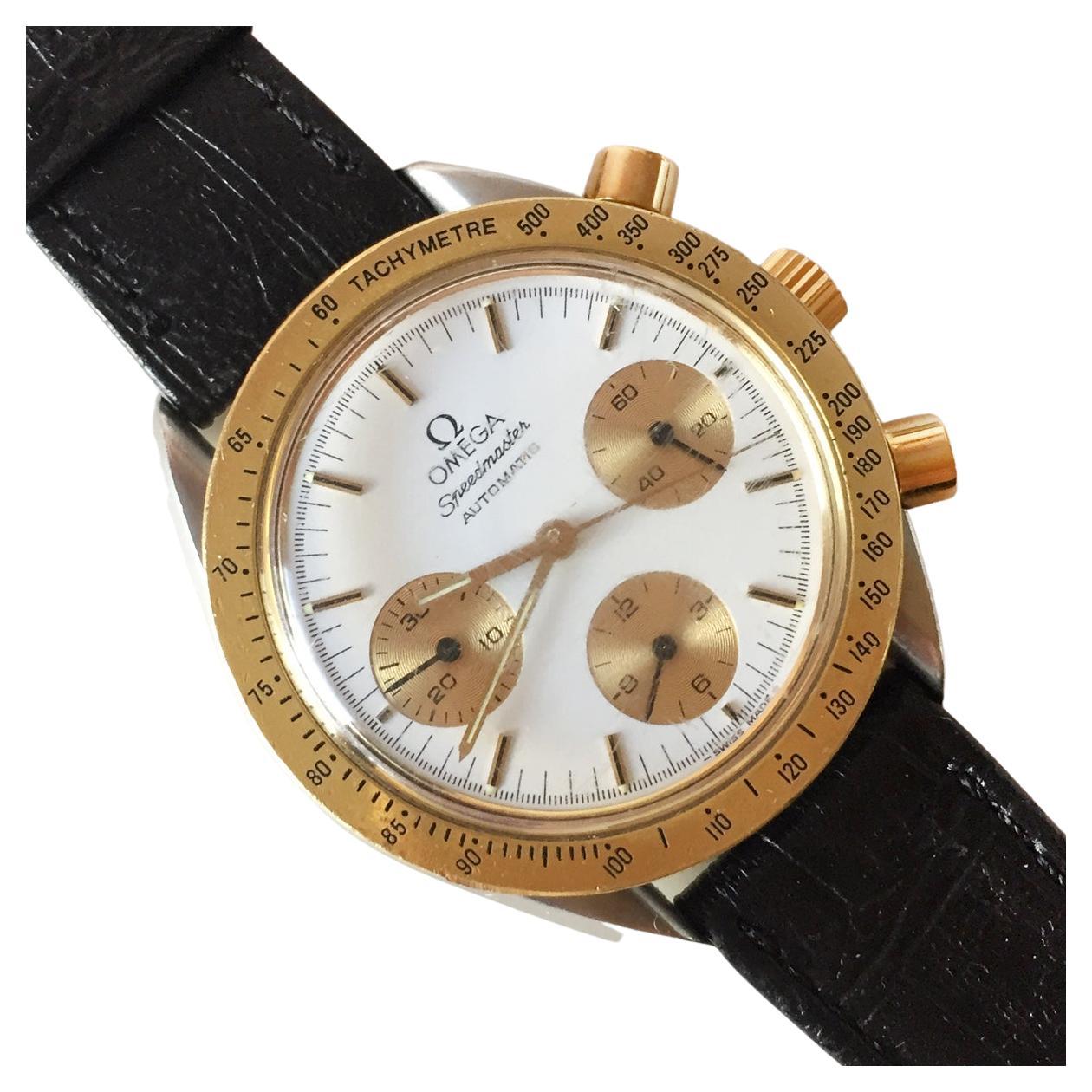 Montre automatique Omega Speedmaster vintage en or 18 carats et acier  inoxydable En vente sur 1stDibs | vieille montre omega homme