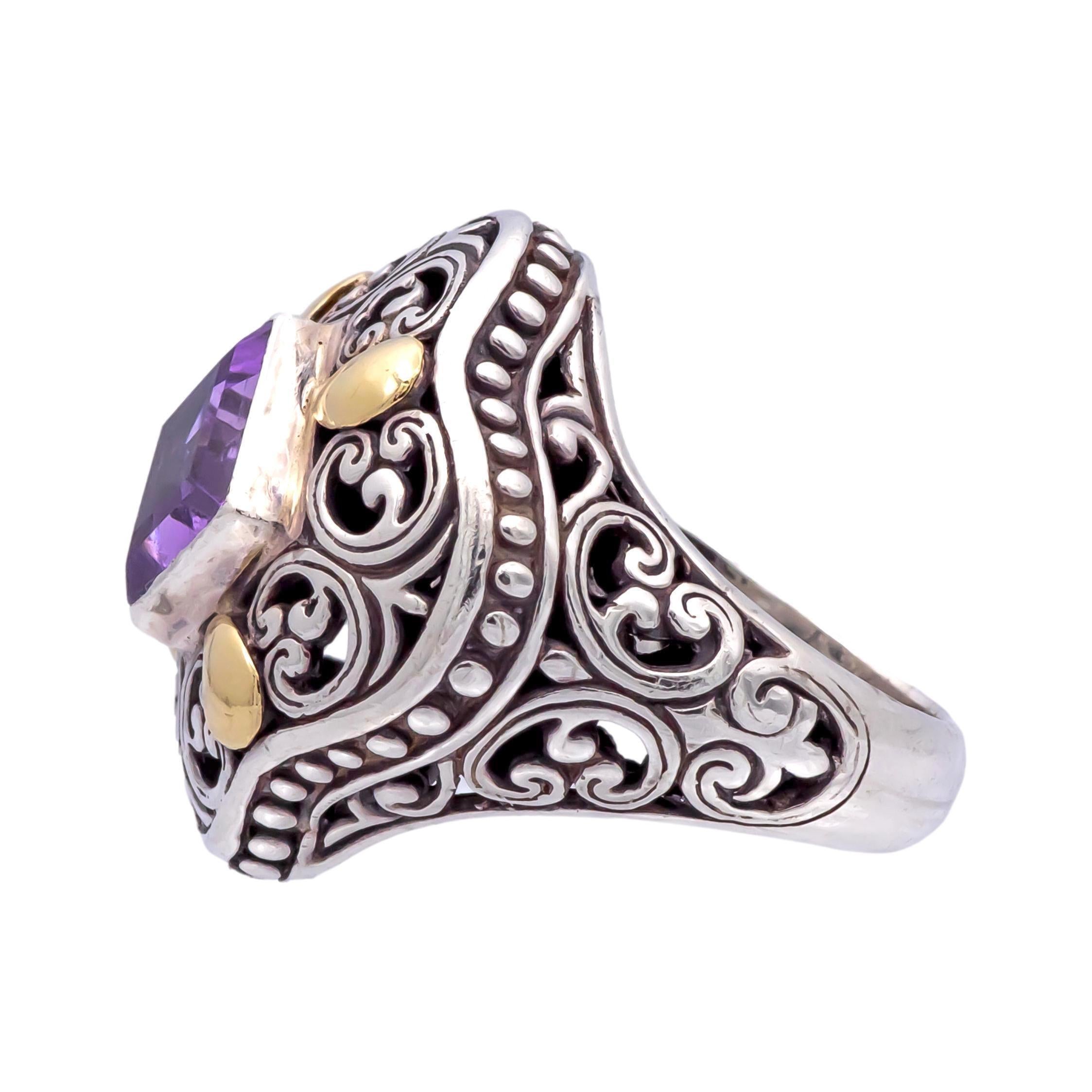 vintage sterling silver amethyst ring