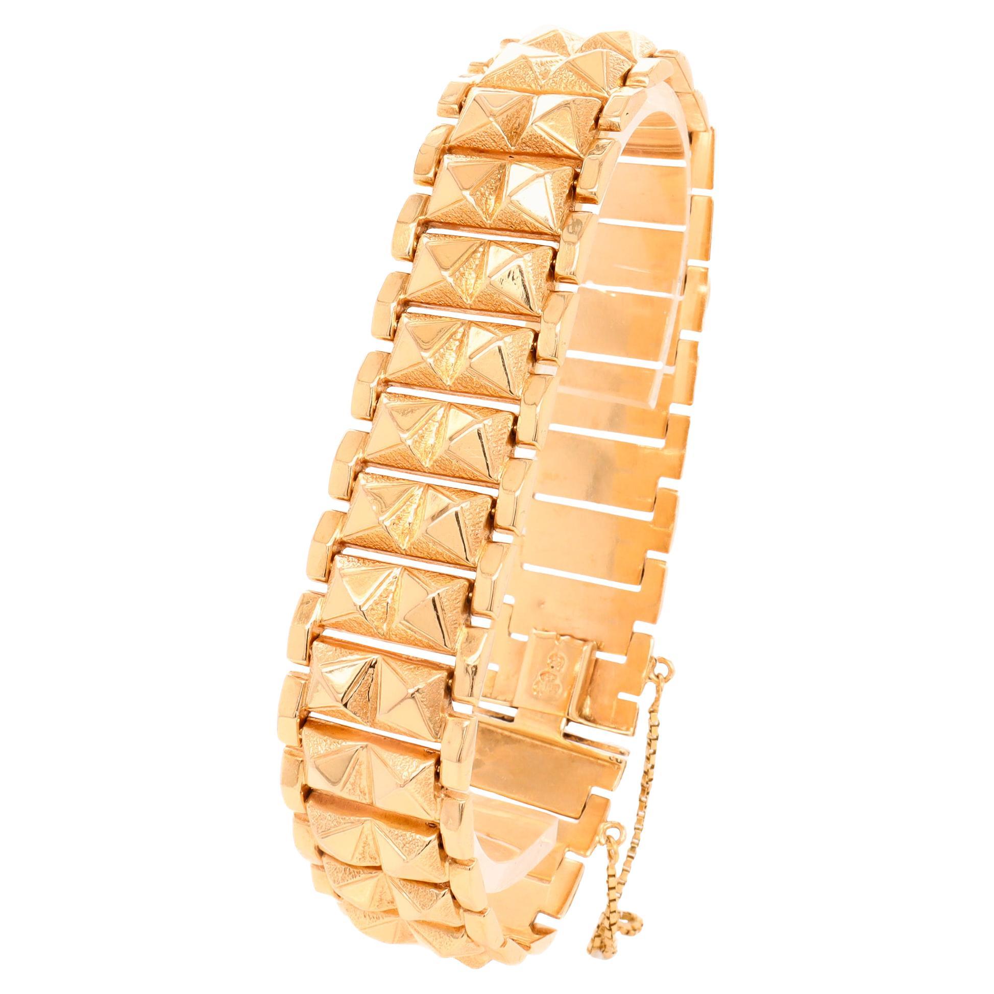 Bracciale d
oro 18 carati a doppia borchia A Link in vendita