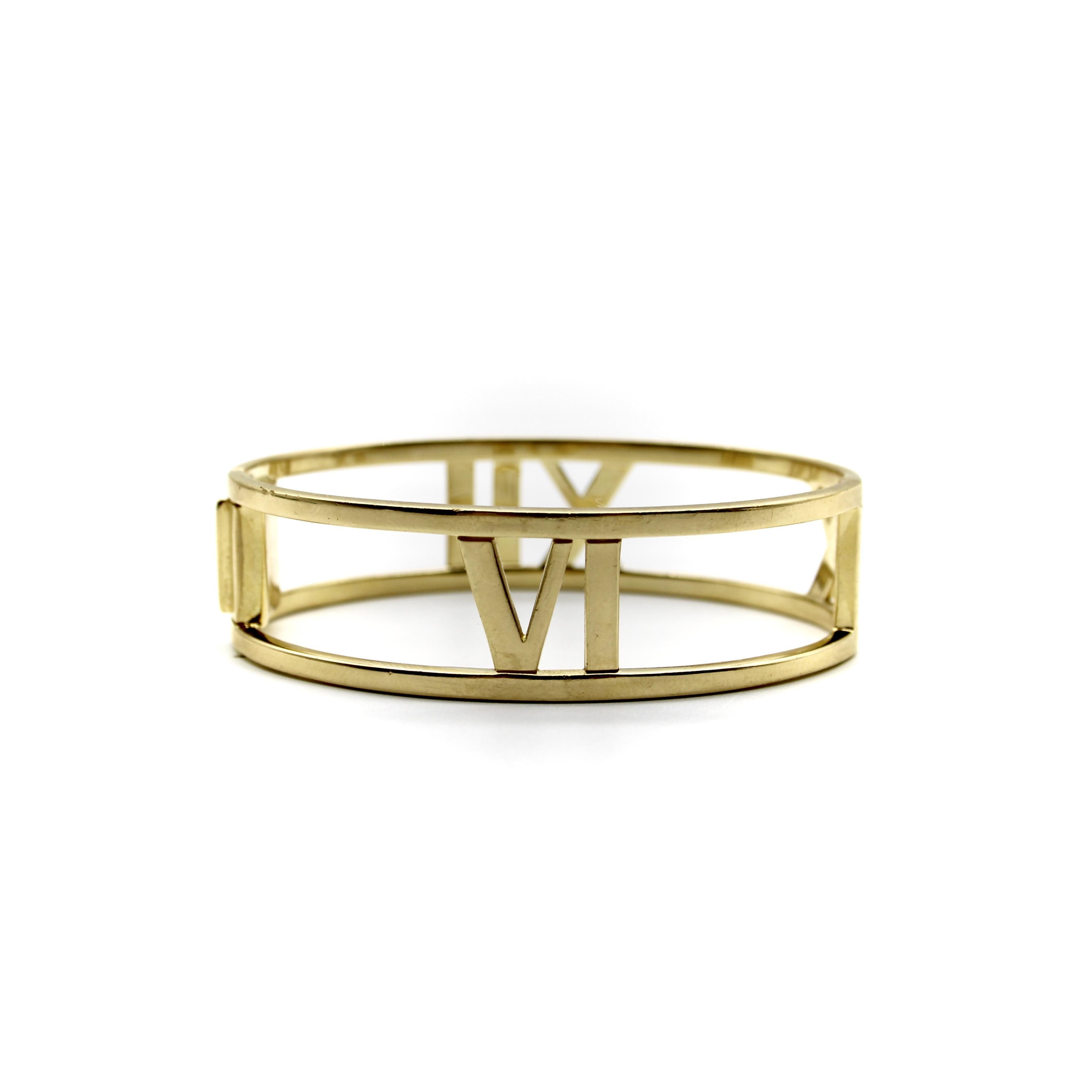 Modern Vintage 18K Gold Tiffany & Co. Atlas Bracelet For Sale