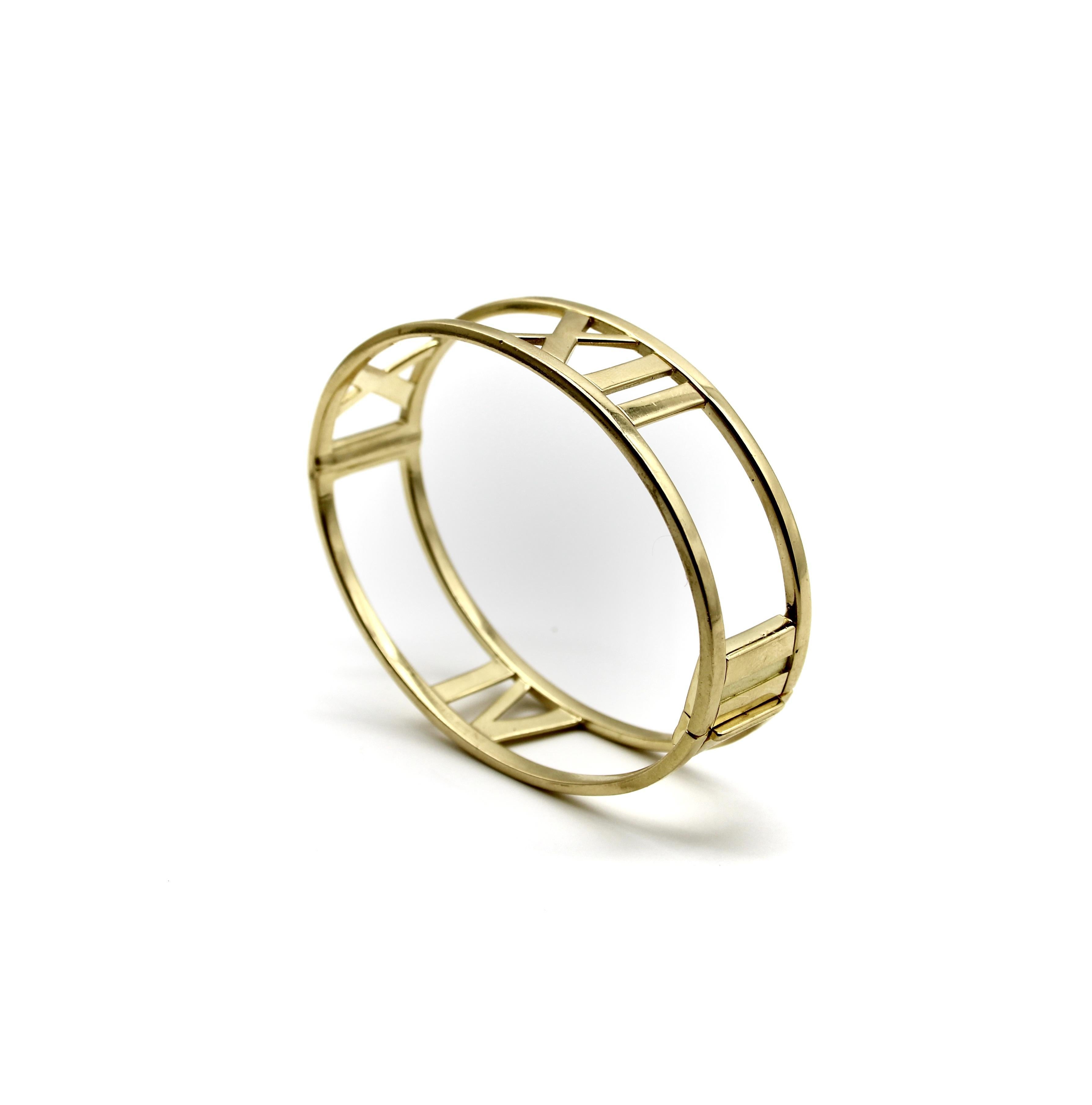 Vintage 18K Gold Tiffany & Co. Atlas Bracelet In Good Condition For Sale In Venice, CA