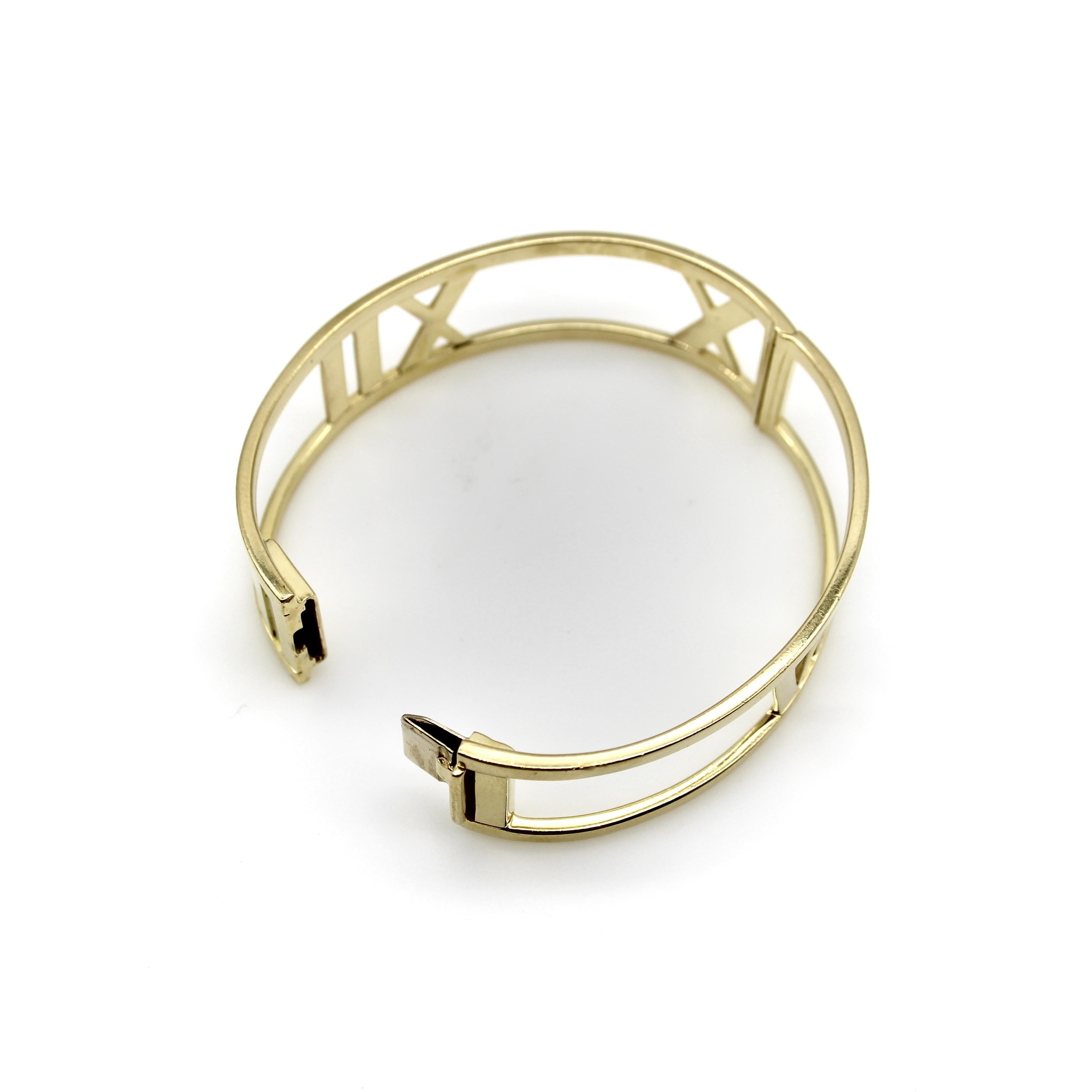 Women's or Men's Vintage 18K Gold Tiffany & Co. Atlas Bracelet For Sale