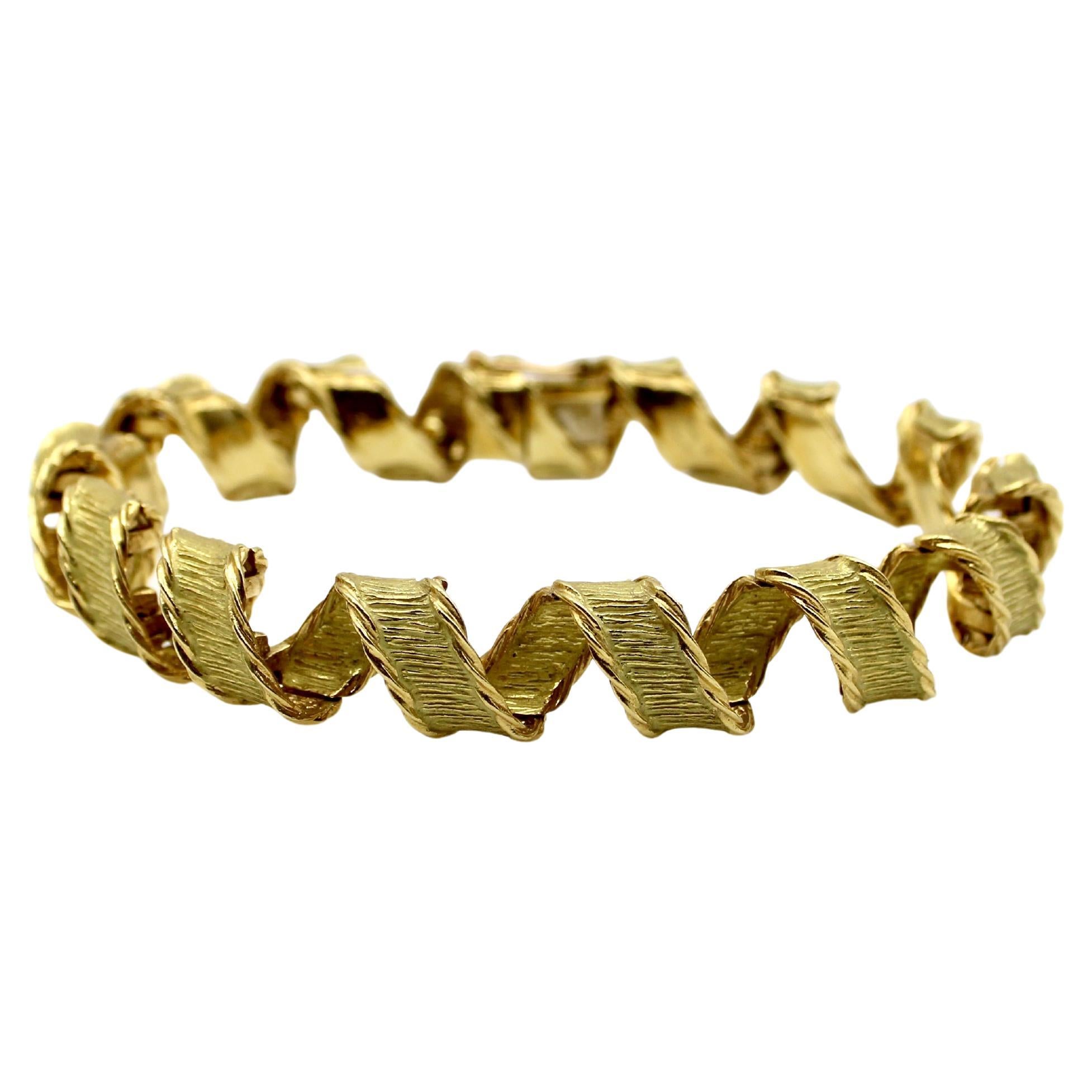 Vintage 18K Gold Tiffany & Co. French Ribbon Bracelet
