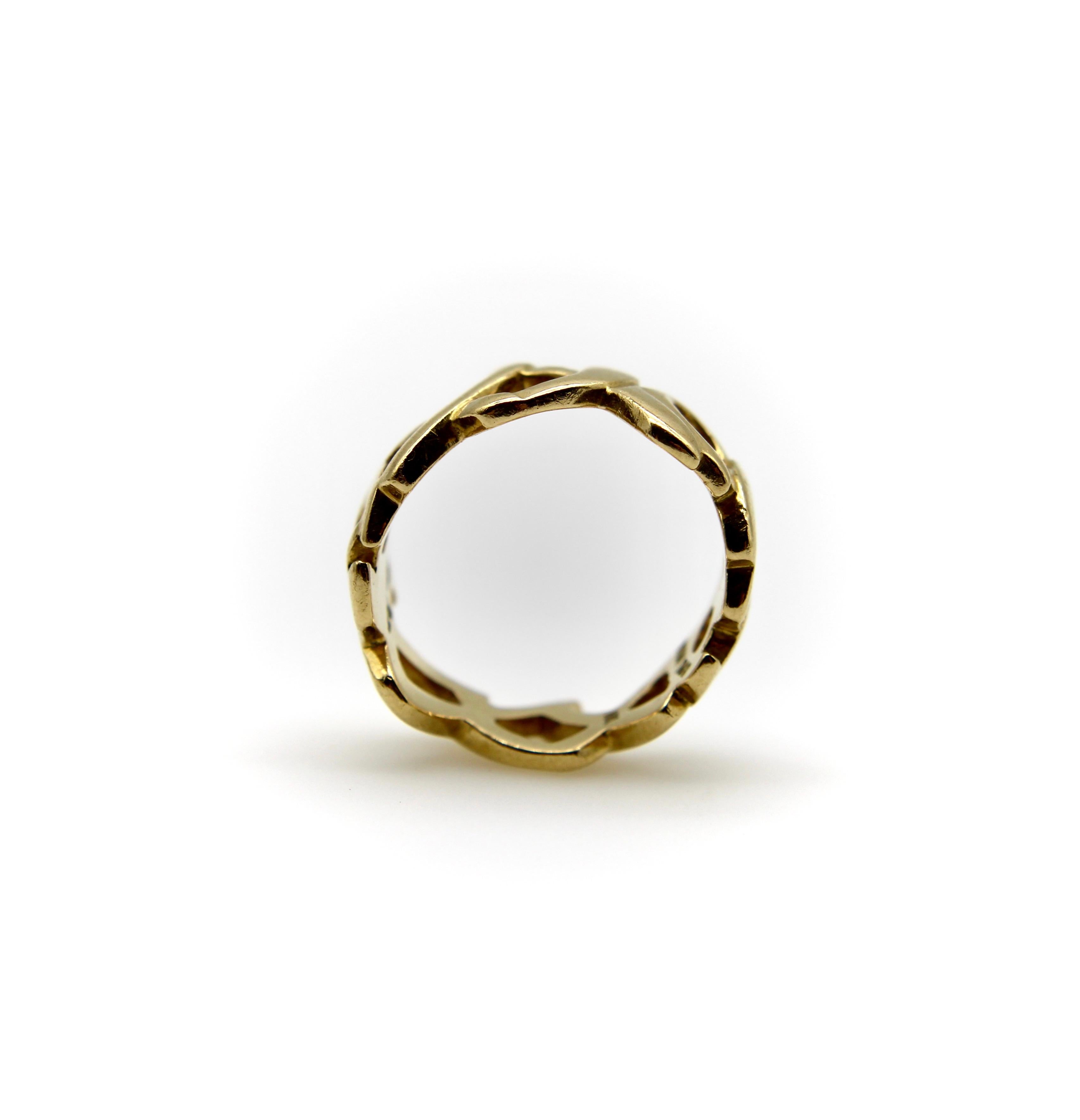 Vintage 18K Gold Tiffany & Co. Paloma Picasso Graffiti Kiss-Ring im Angebot 5
