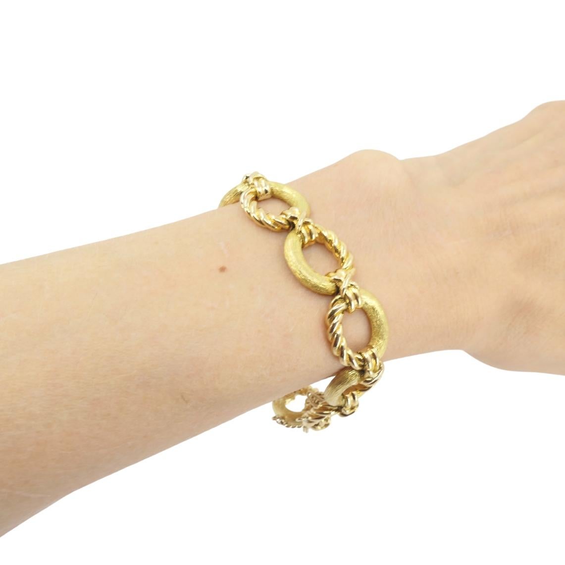 Vintage 18k Gold Tiffany & Co. Schlumberger-Armband Seil-Design im Angebot 8