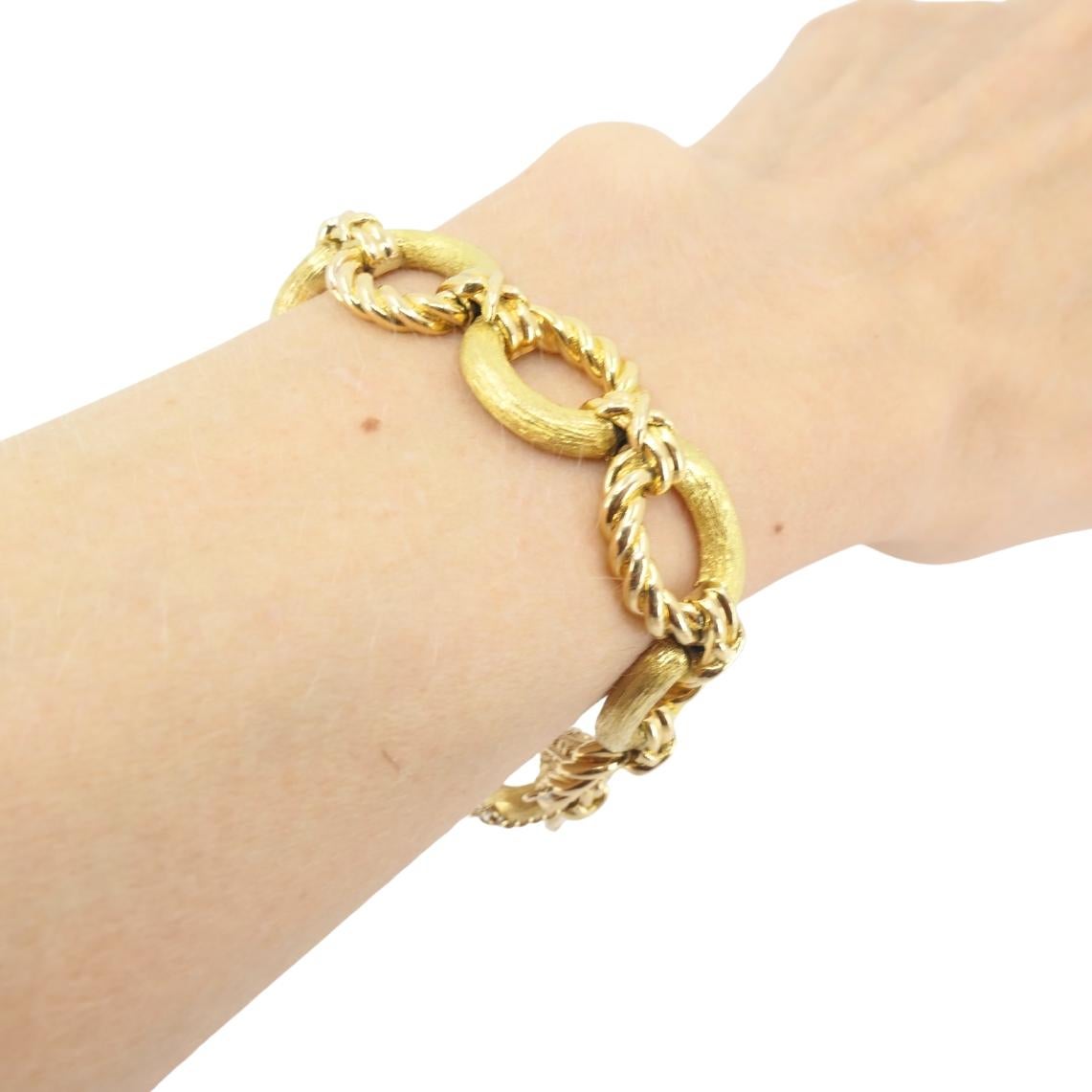 Vintage 18k Gold Tiffany & Co. Schlumberger-Armband Seil-Design im Angebot 9