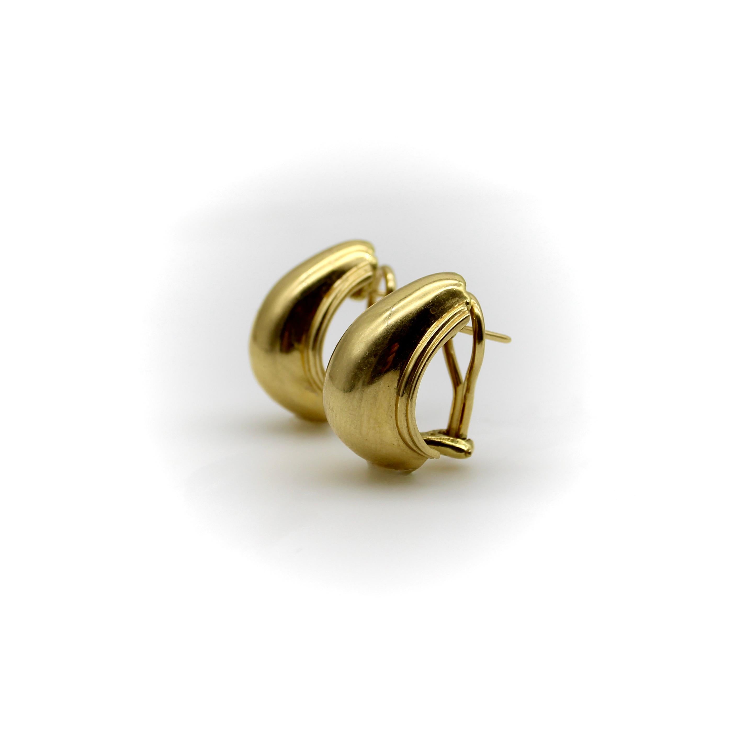 Aros vintage de oro de 18 quilates Tiffany & Co Vendome de Paloma Picasso Moderno